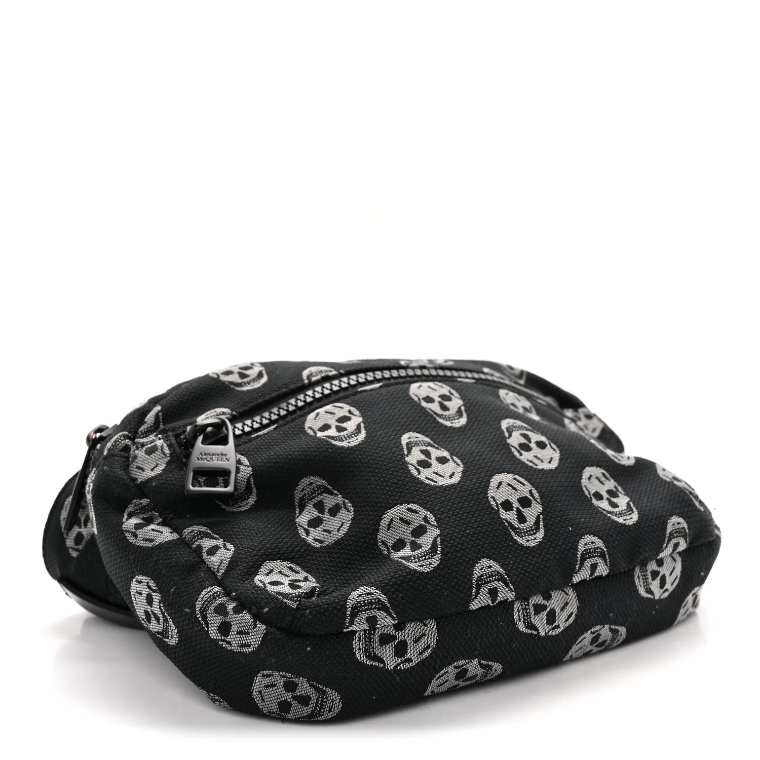 Alexander McQueen Jacquard Skull Belt Bag Black White — view 4