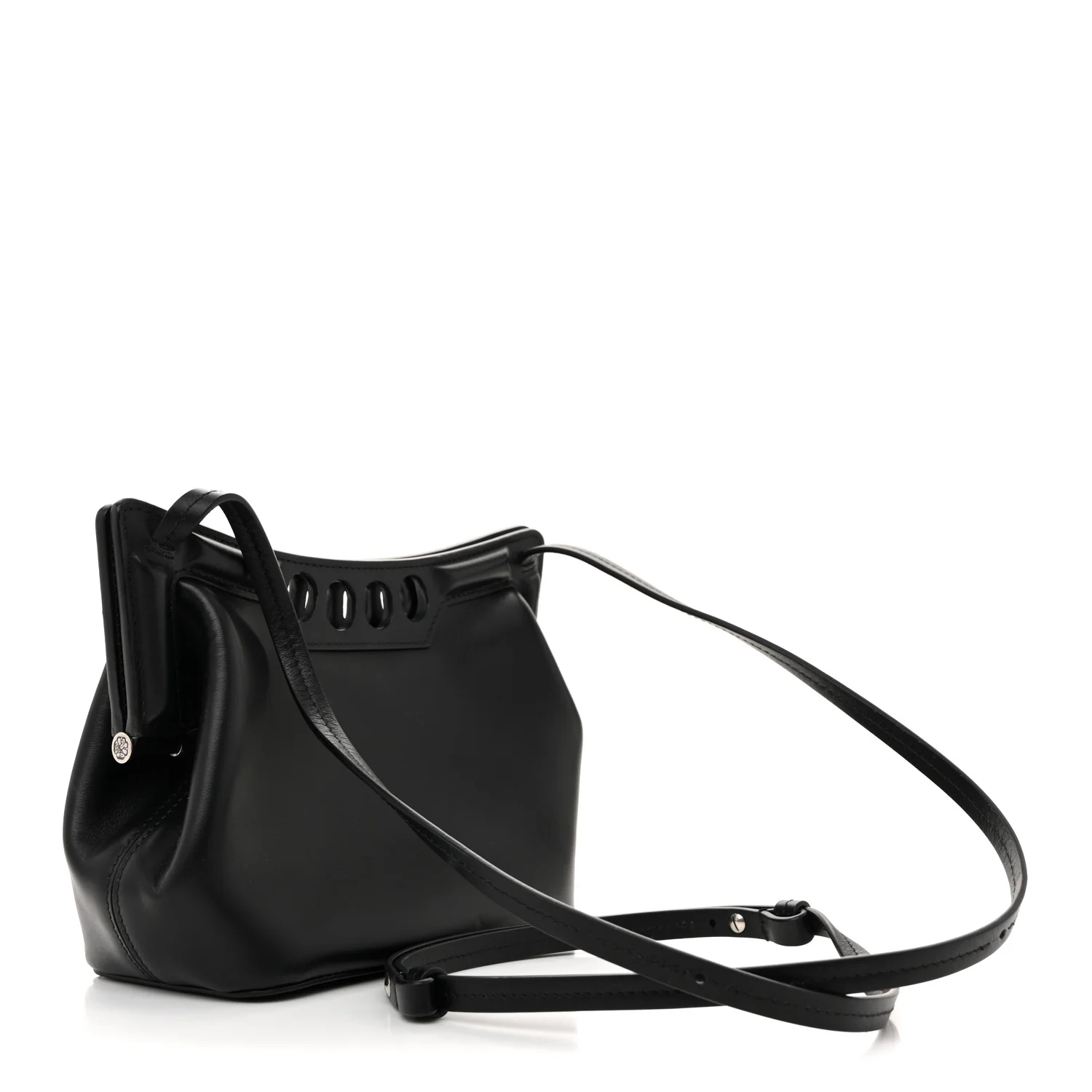 Alexander McQueen Calfskin The Peak Mini Bag Black — view 3