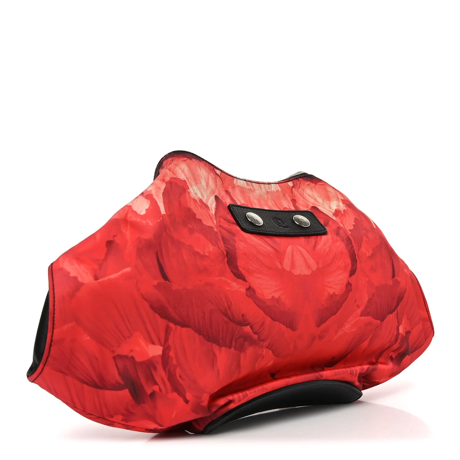Alexander McQueen Silk Floral Print Clutch Red Multicolor — view 3