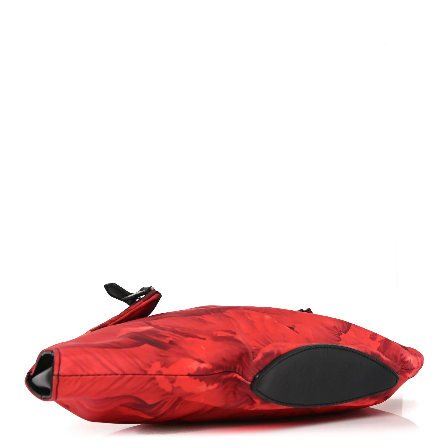 Alexander McQueen Silk Floral Print Clutch Red Multicolor — view 4