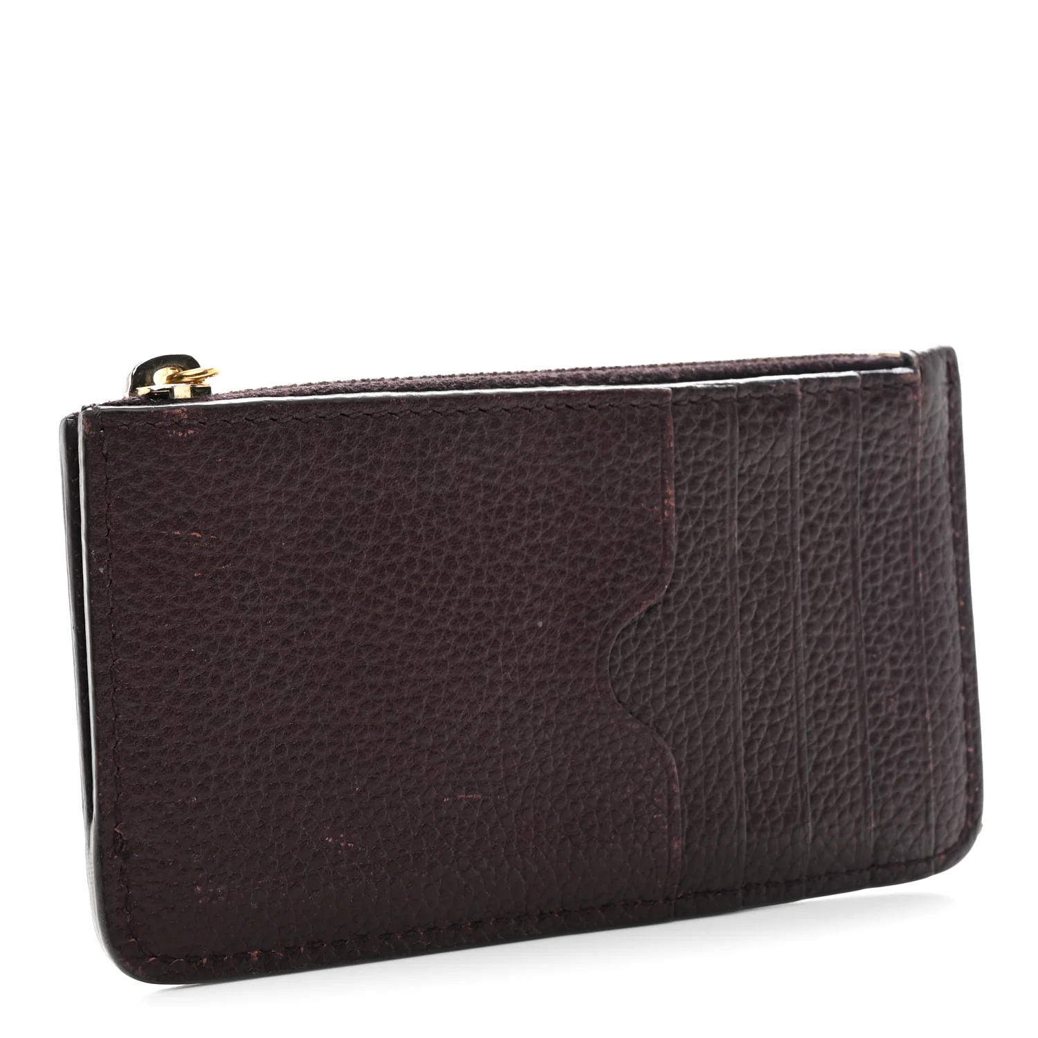 Alexander McQueen Calfskin Card Holder Wallet Burgundy — view 3