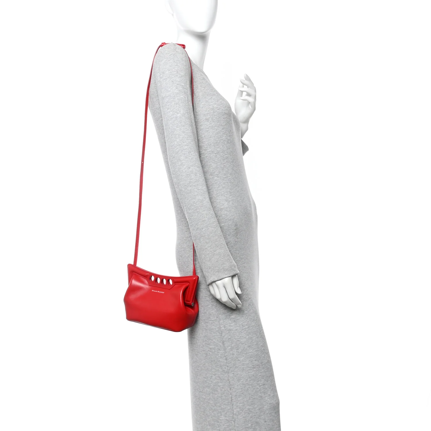 Alexander McQueen Calfskin The Peak Mini Bag Welsh Red — view 2