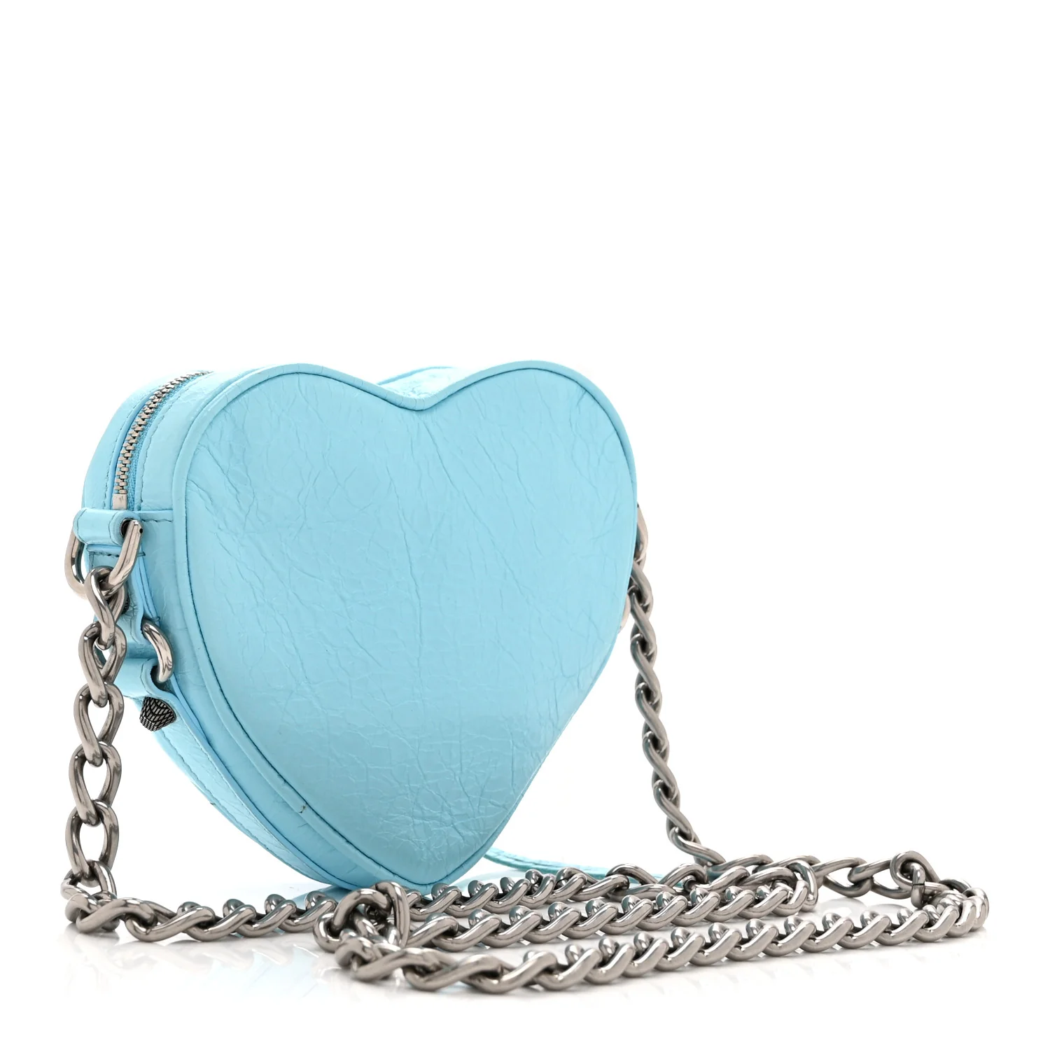 Balenciaga Agneau Arena Mini Le Cagole Heart Bag Blue — view 3