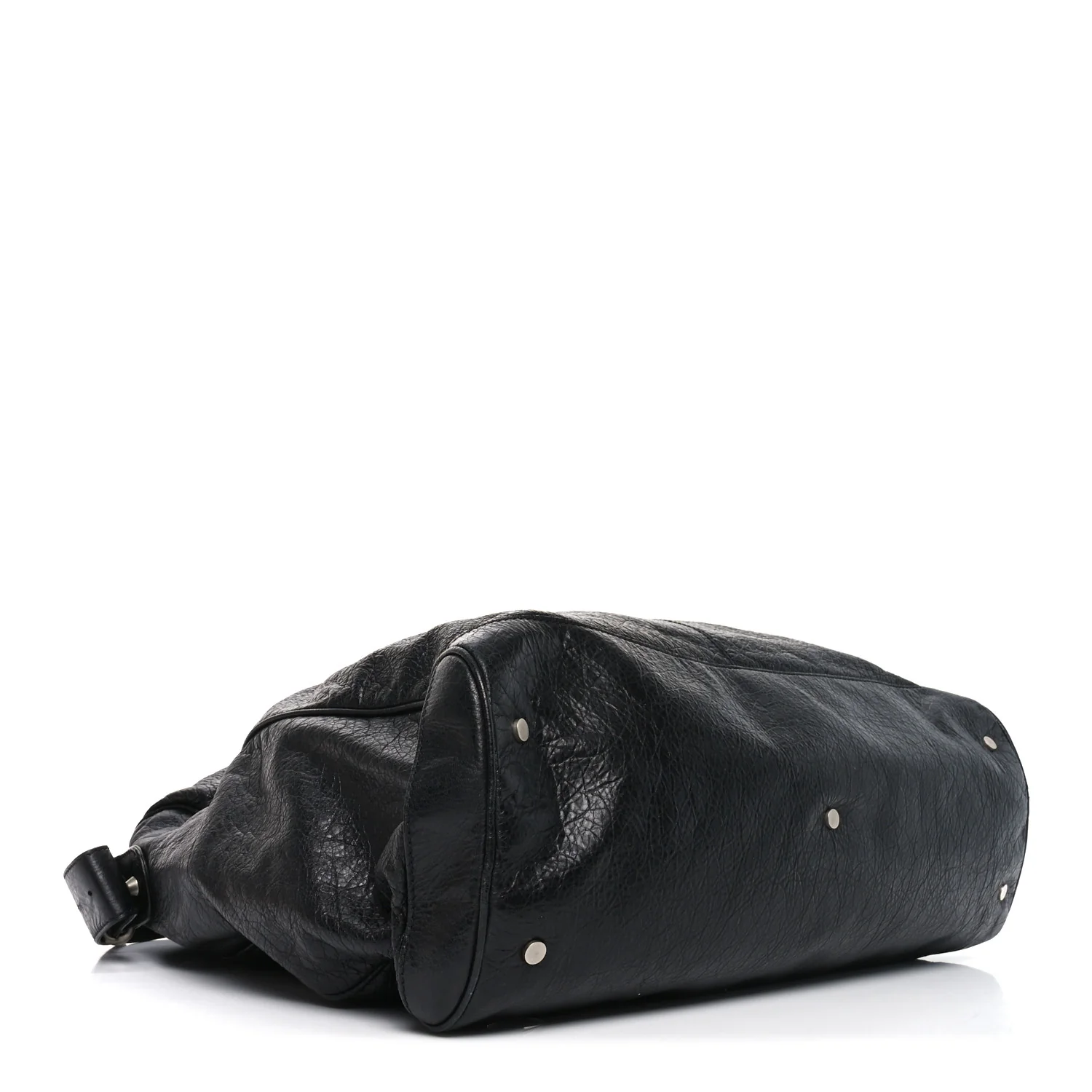 Balenciaga Agneau Classic Silver Hardware Weekender Black — view 4