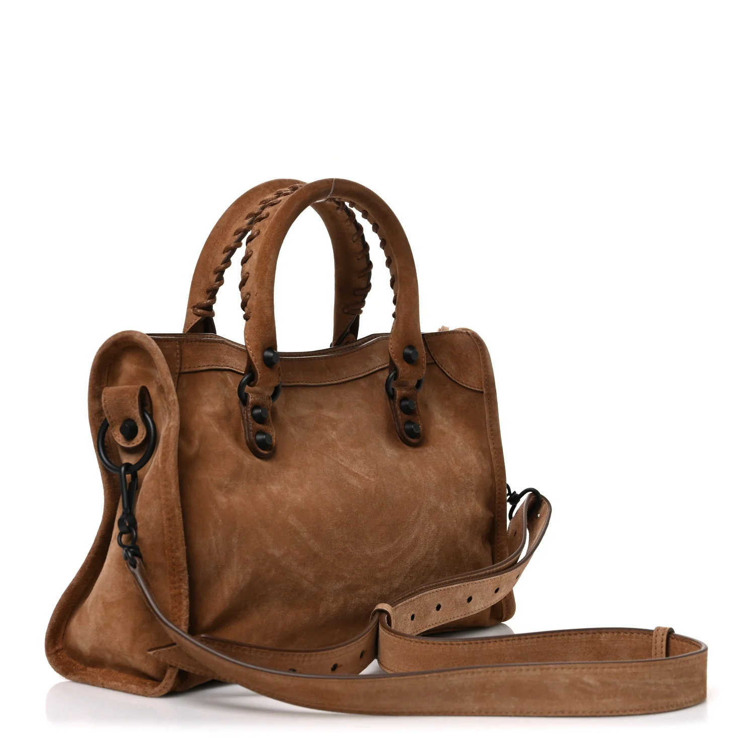 Balenciaga Waxed Suede Calfskin Classic Hardware Small Le City Camel Camel — view 3