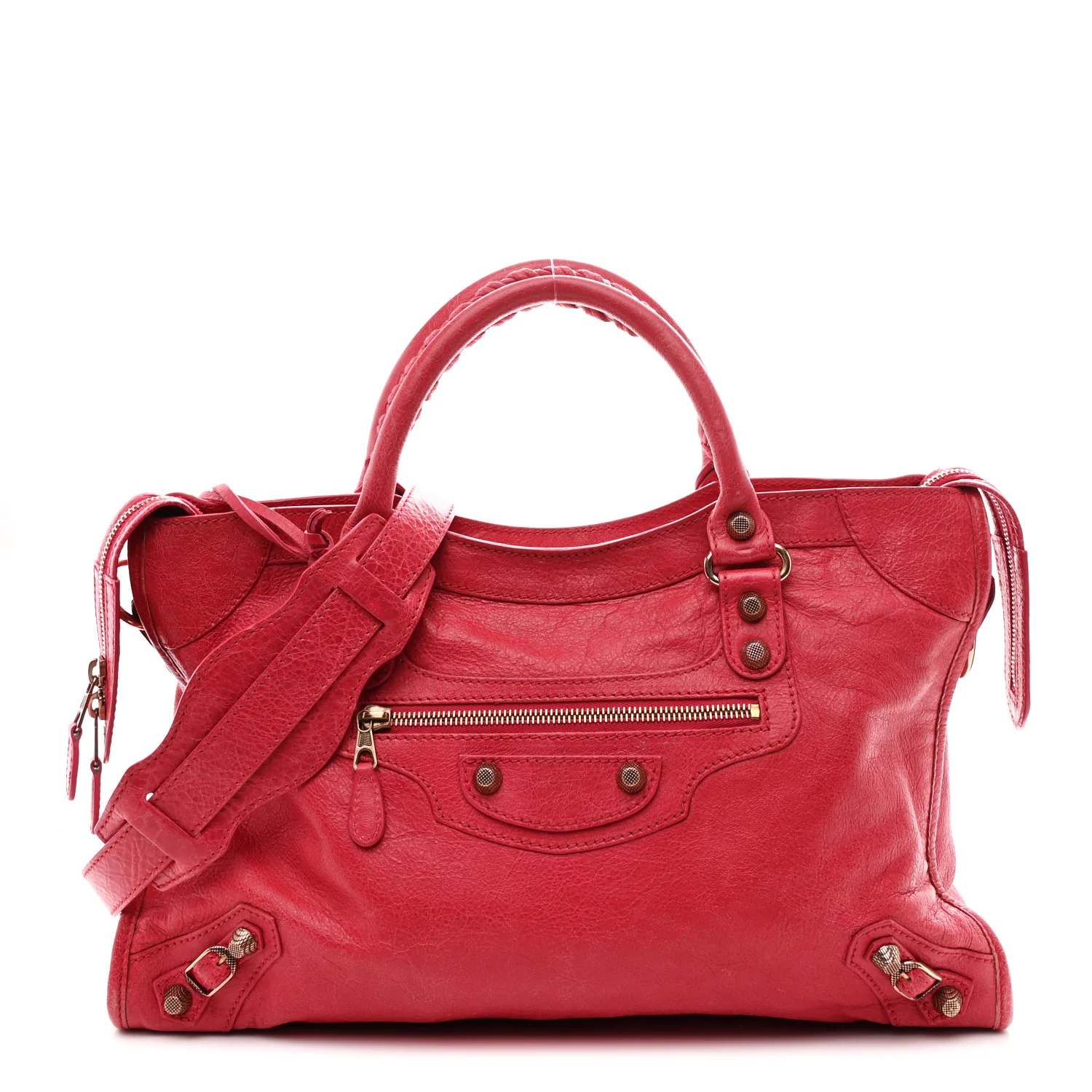 Balenciaga Agneau Giant 12 Rose Gold Hardware City Rose Thulian
