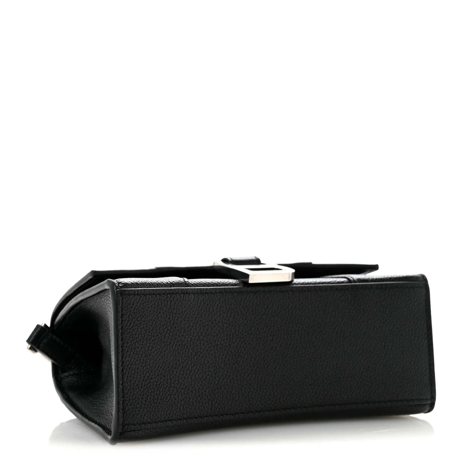 Balenciaga Grained Calfskin Hourglass Top Handle Bag XS Black — view 4