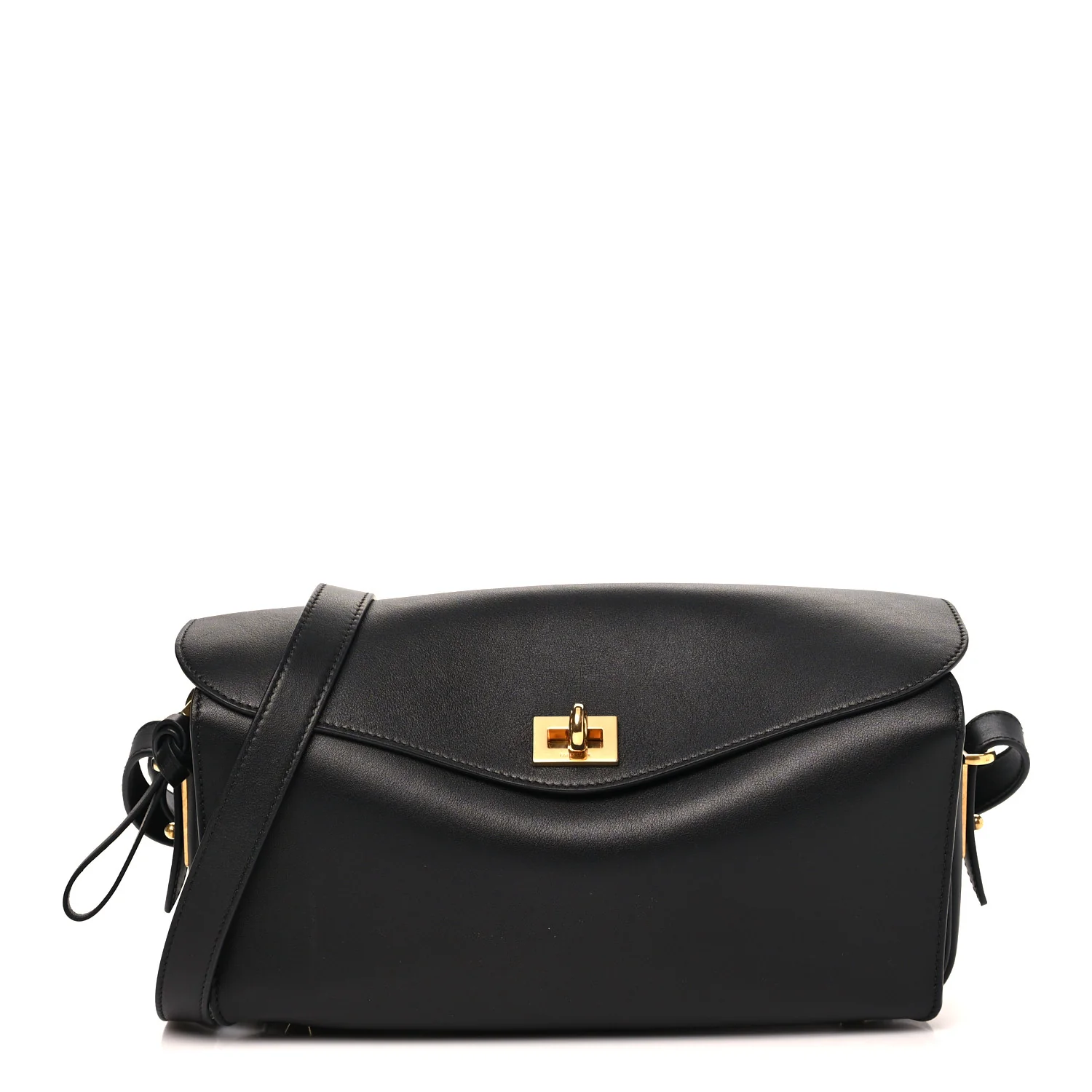 Balenciaga Smooth Calfskin Medium Le 7 Shoulder Bag Black