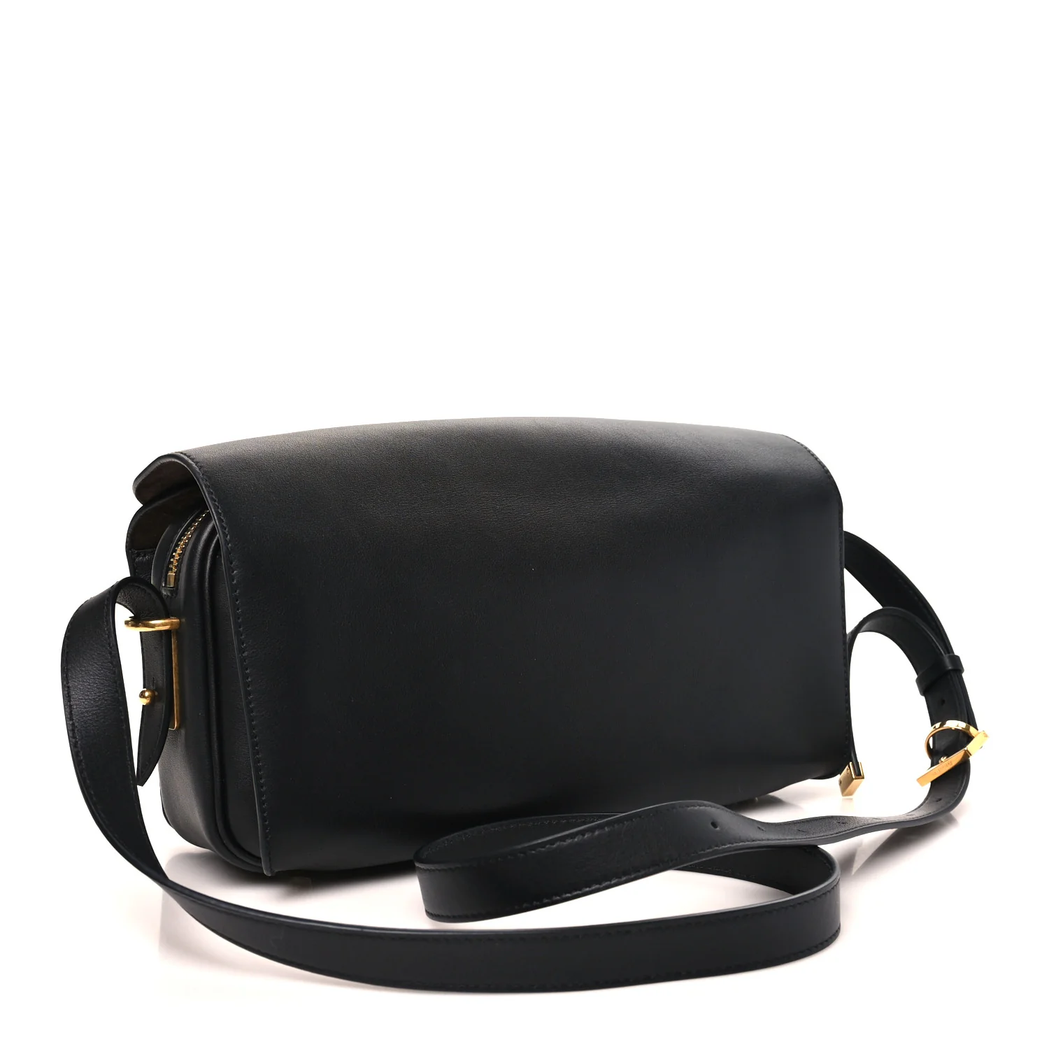 Balenciaga Smooth Calfskin Medium Le 7 Shoulder Bag Black — view 3