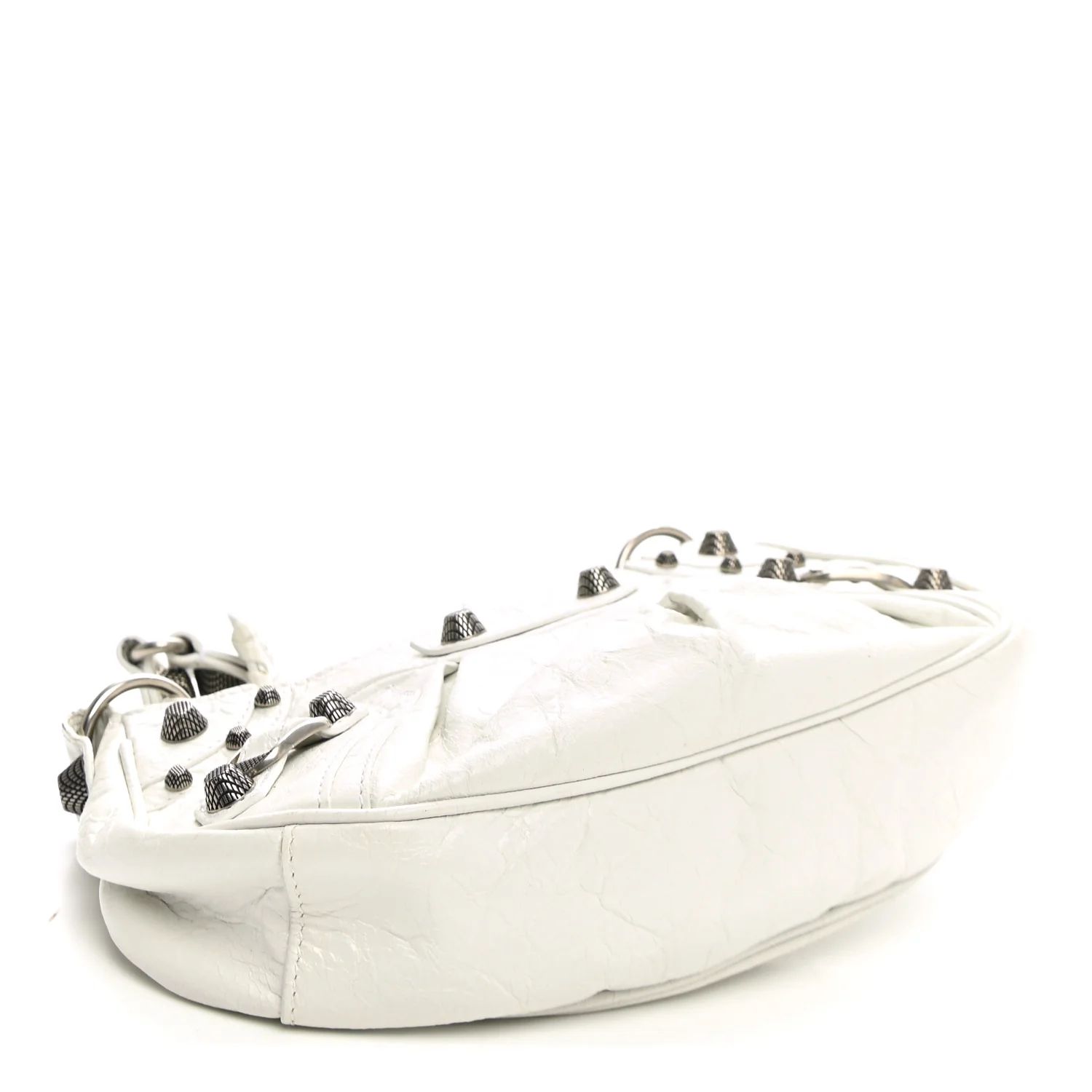 Balenciaga Agneau Arena Le Cagole Shoulder Bag XS Optic White — view 4