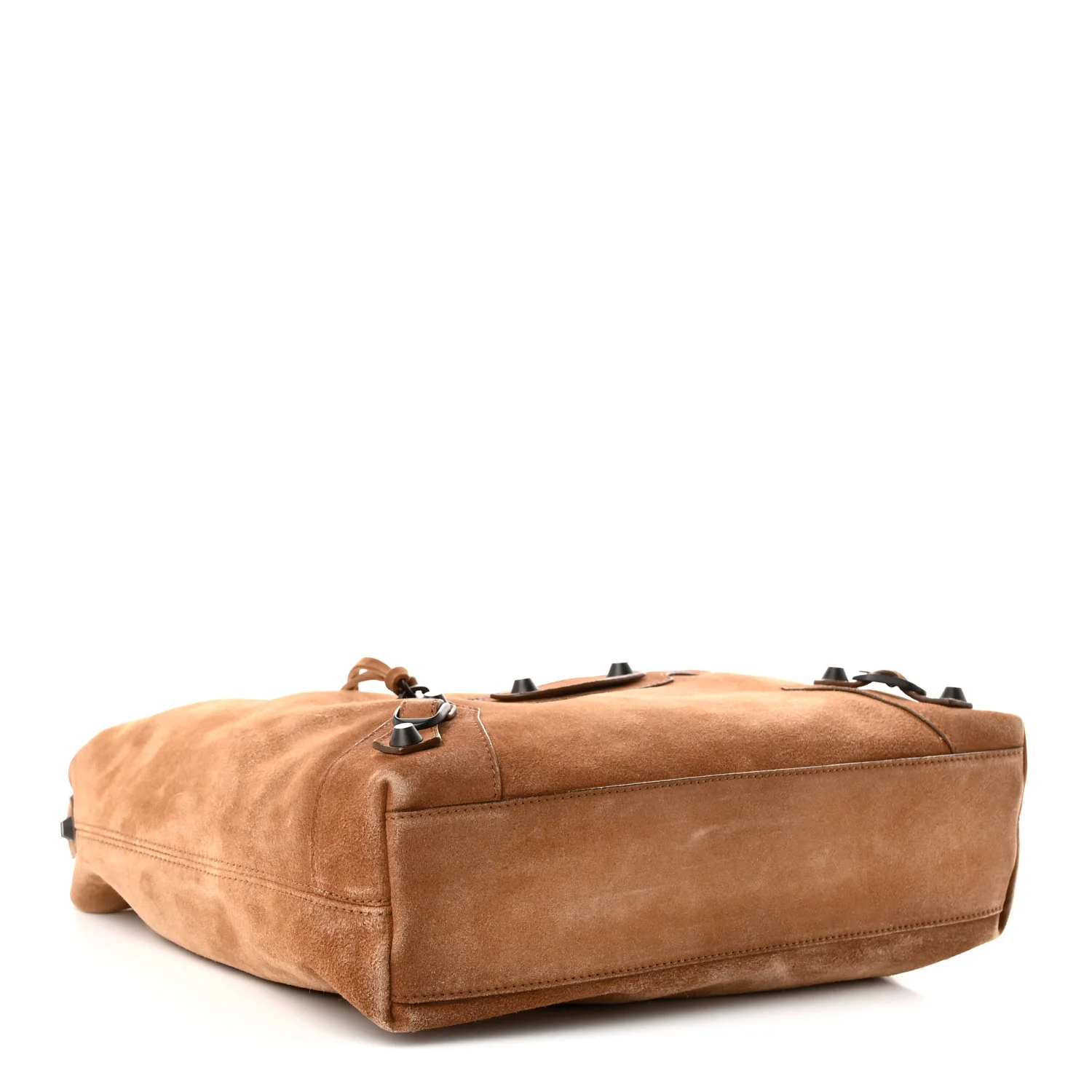 Balenciaga Suede Classic Hardware Small Le City Hobo Bag Camel — view 4