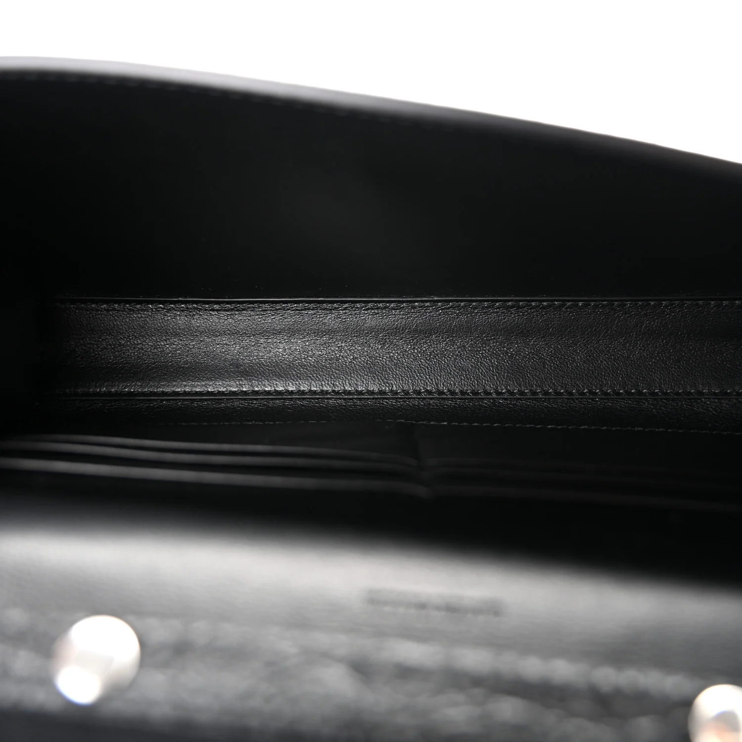 Balenciaga Crocodile Embossed Calfskin Classic Silver Hardware Le City Wallet On Chain Black — view 5