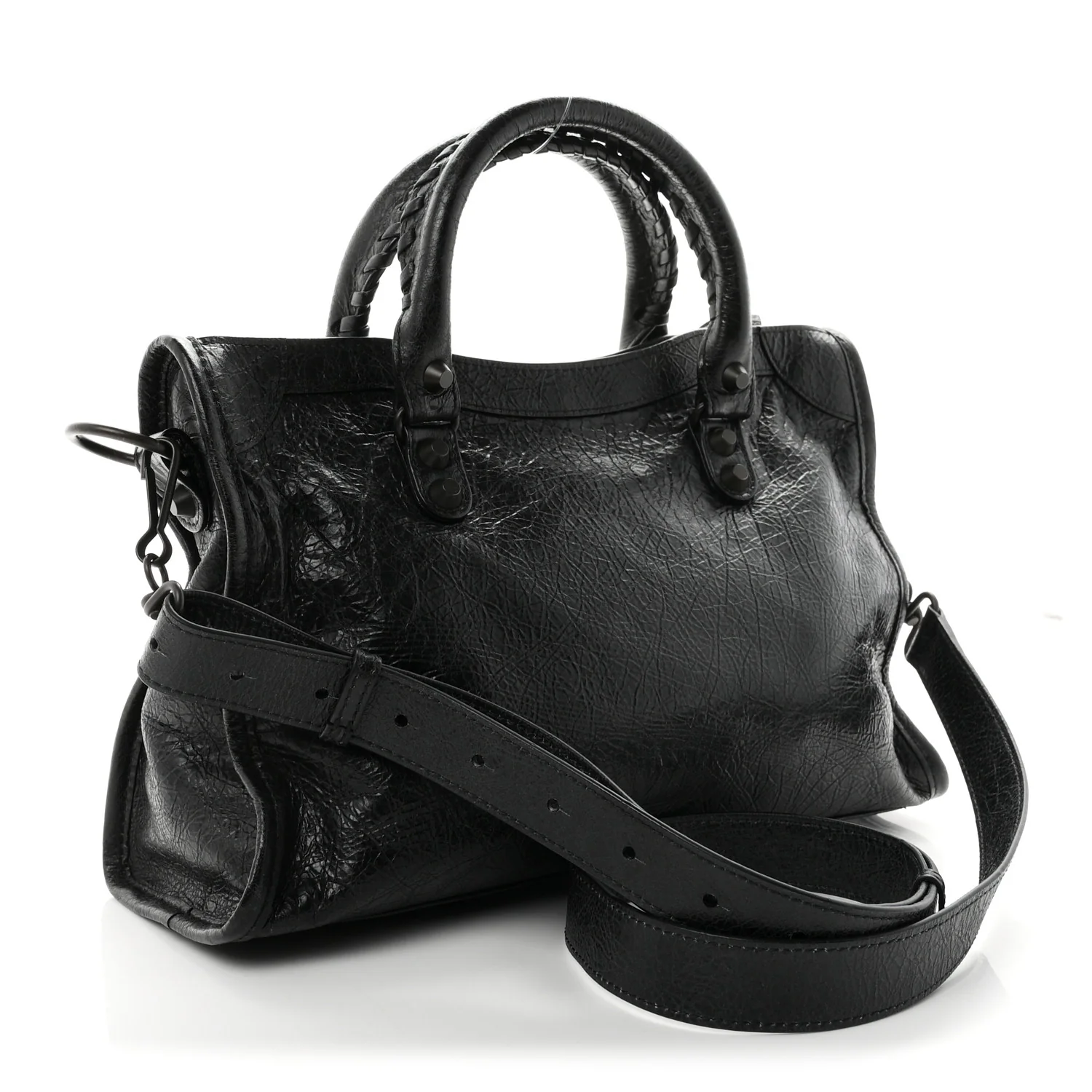 Balenciaga Agneau Arena Classic Hardware Charms Small Le City Black — view 3