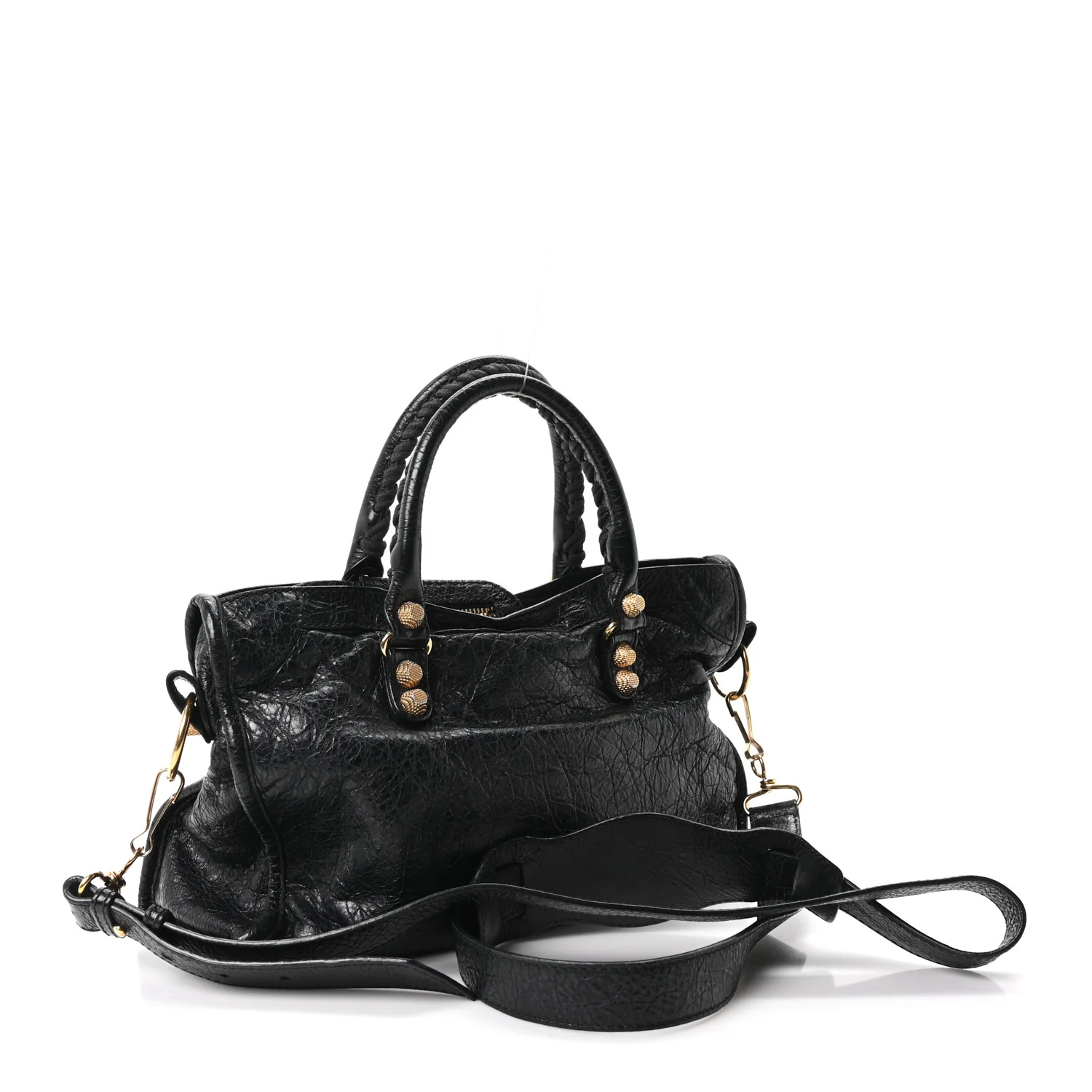 Balenciaga Agneau Giant 12 Gold Hardware S City Black — view 3