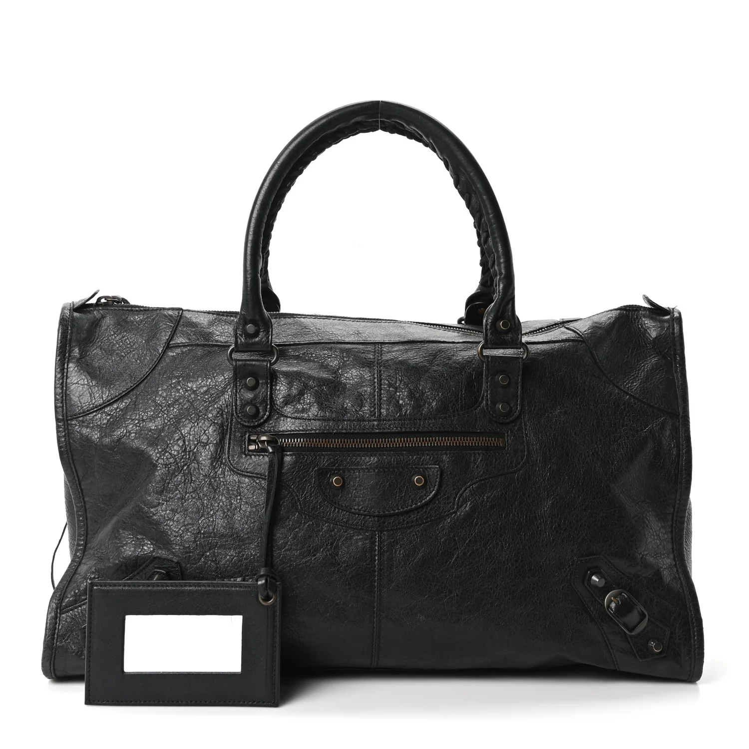 Balenciaga Agneau Classic Hardware Work Black — view 3