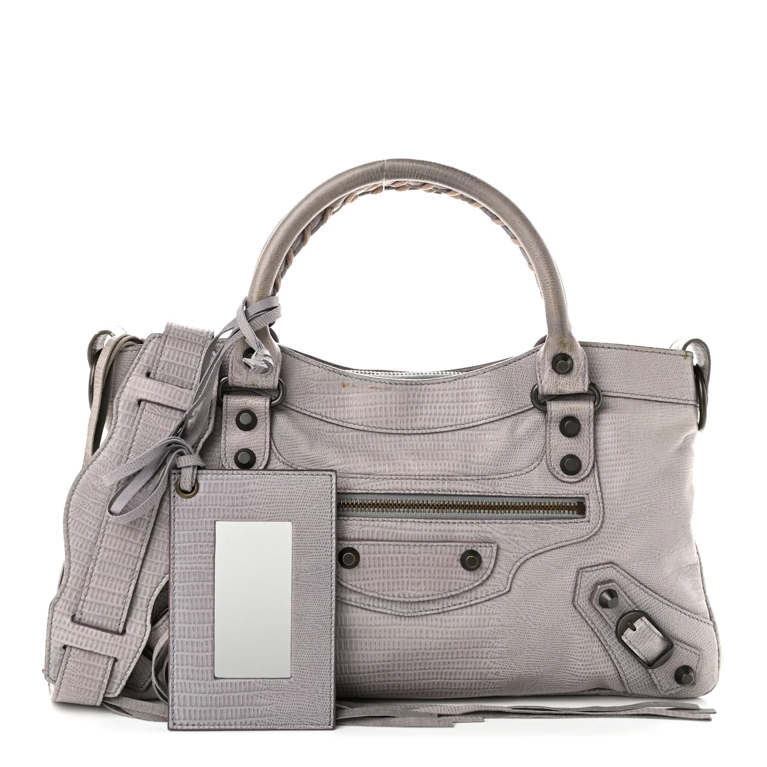 Balenciaga Agneau Lizard Embossed Classic Hardware First Fer — view 3