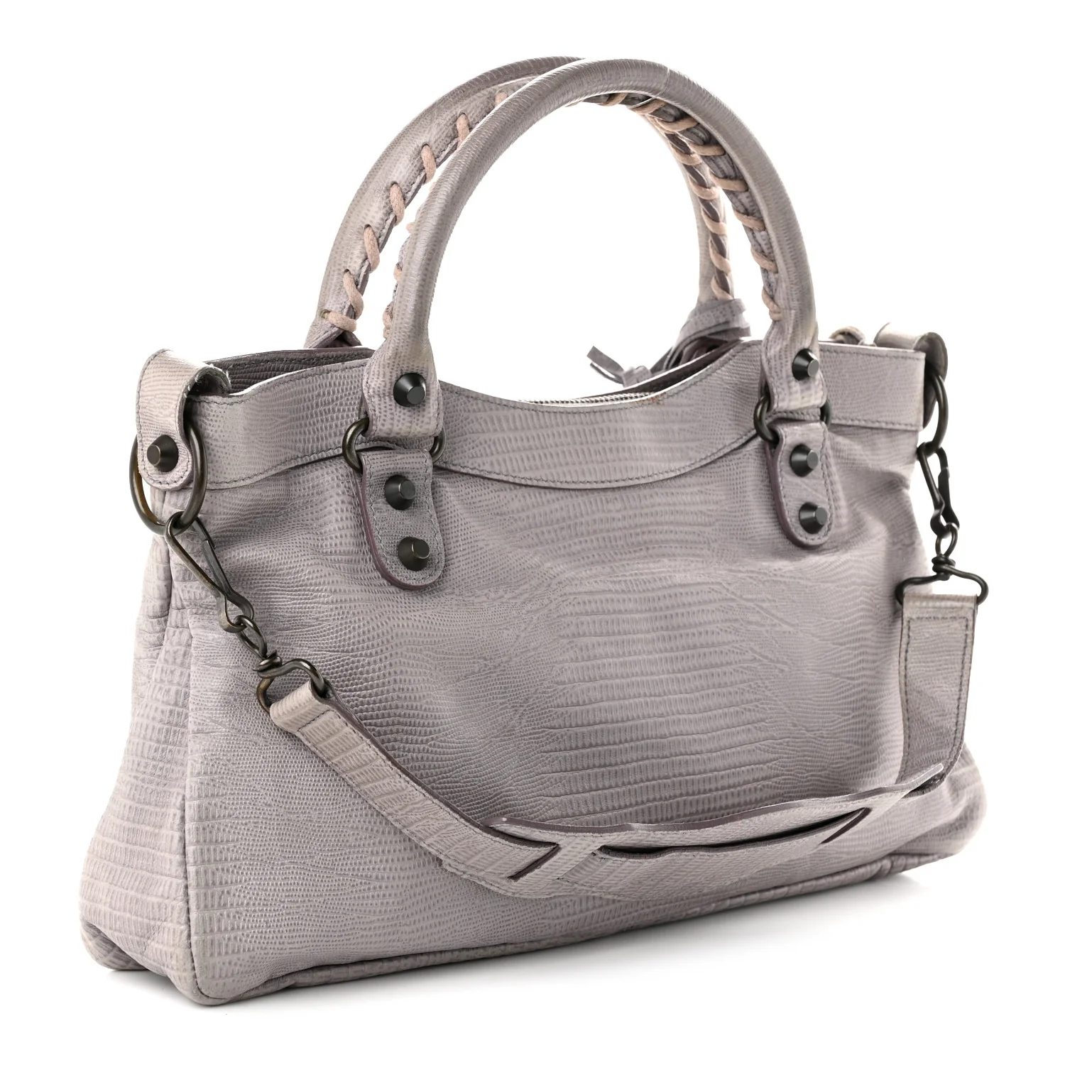 Balenciaga Agneau Lizard Embossed Classic Hardware First Fer — view 4