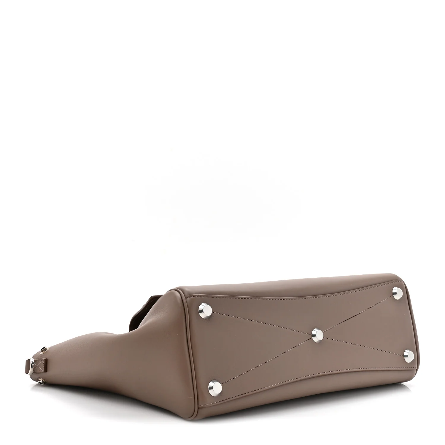 Balenciaga Smooth Calfskin Small Bel Air Carry All Bag Taupe — view 4