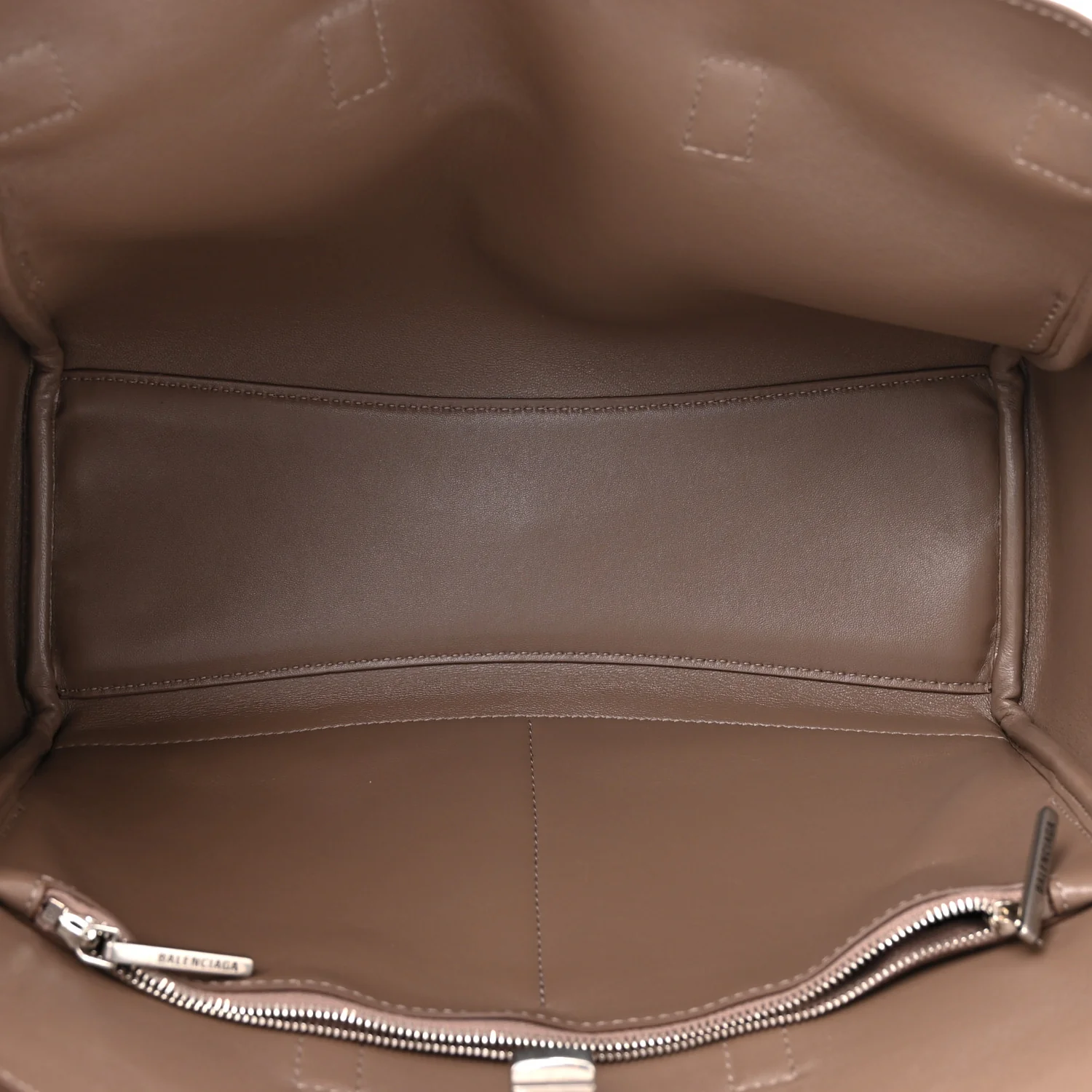 Balenciaga Smooth Calfskin Small Bel Air Carry All Bag Taupe — view 5