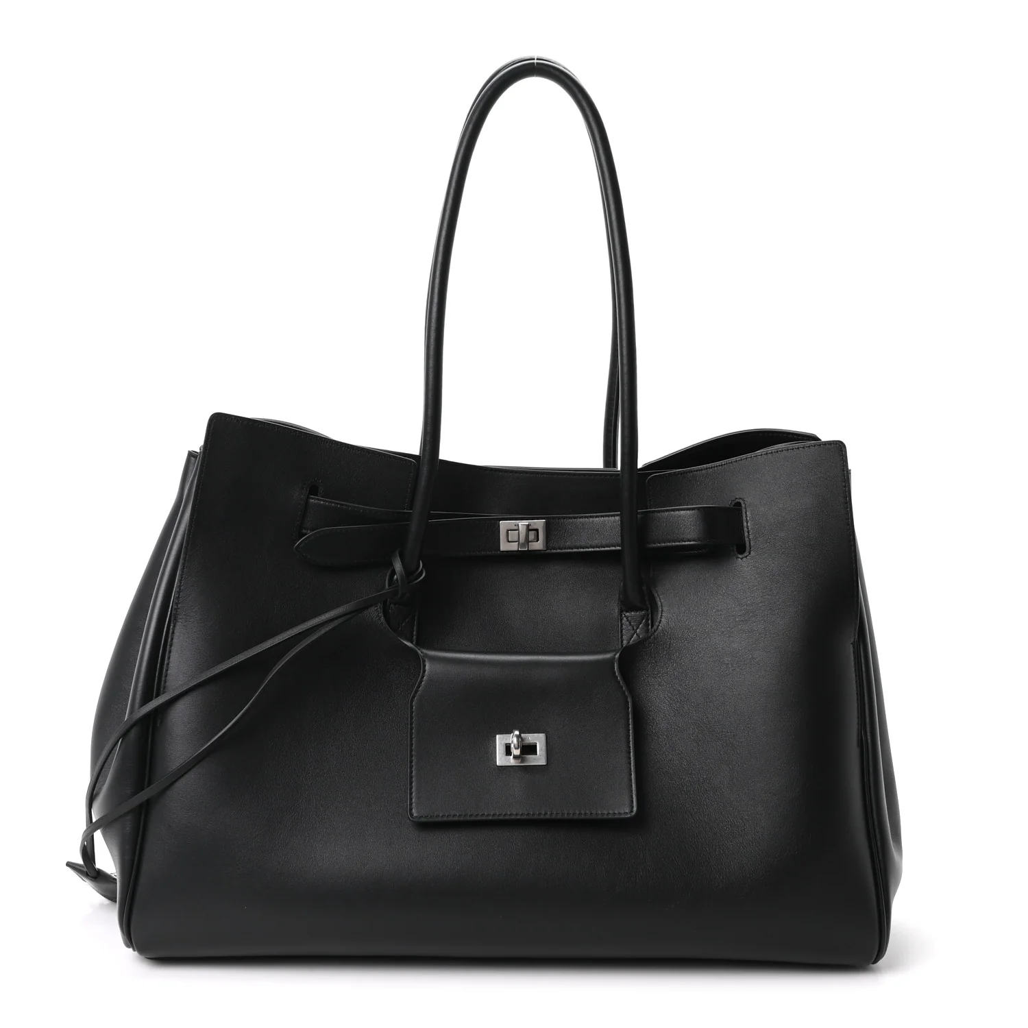 Balenciaga Smooth Calfskin Large Bel Air Carry All Bag Black