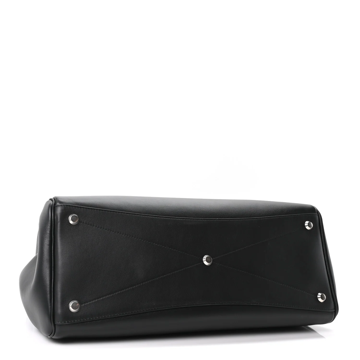 Balenciaga Smooth Calfskin Large Bel Air Carry All Bag Black — view 3