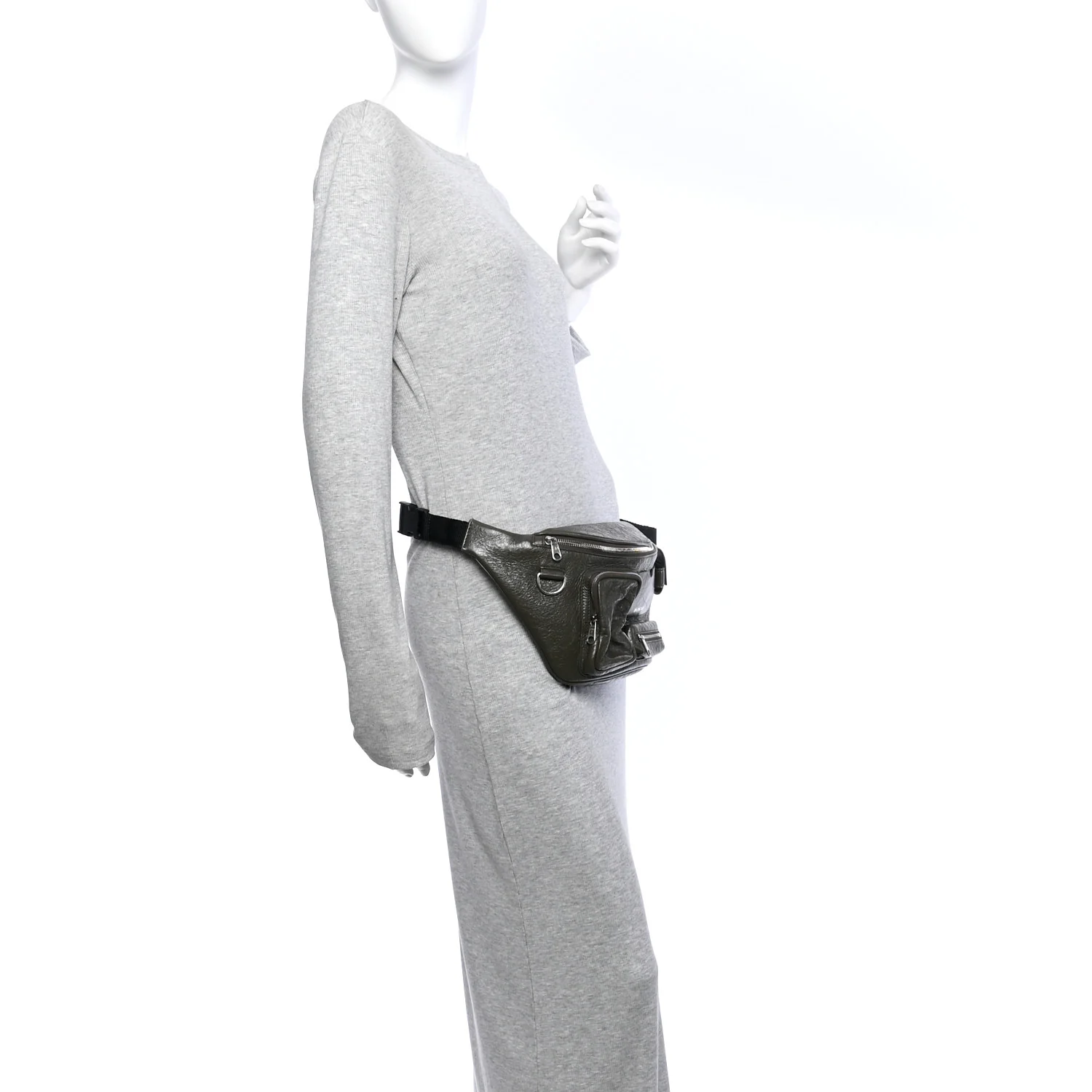 Balenciaga Agneau Arena Superbusy Belt Bag Khaki — view 2