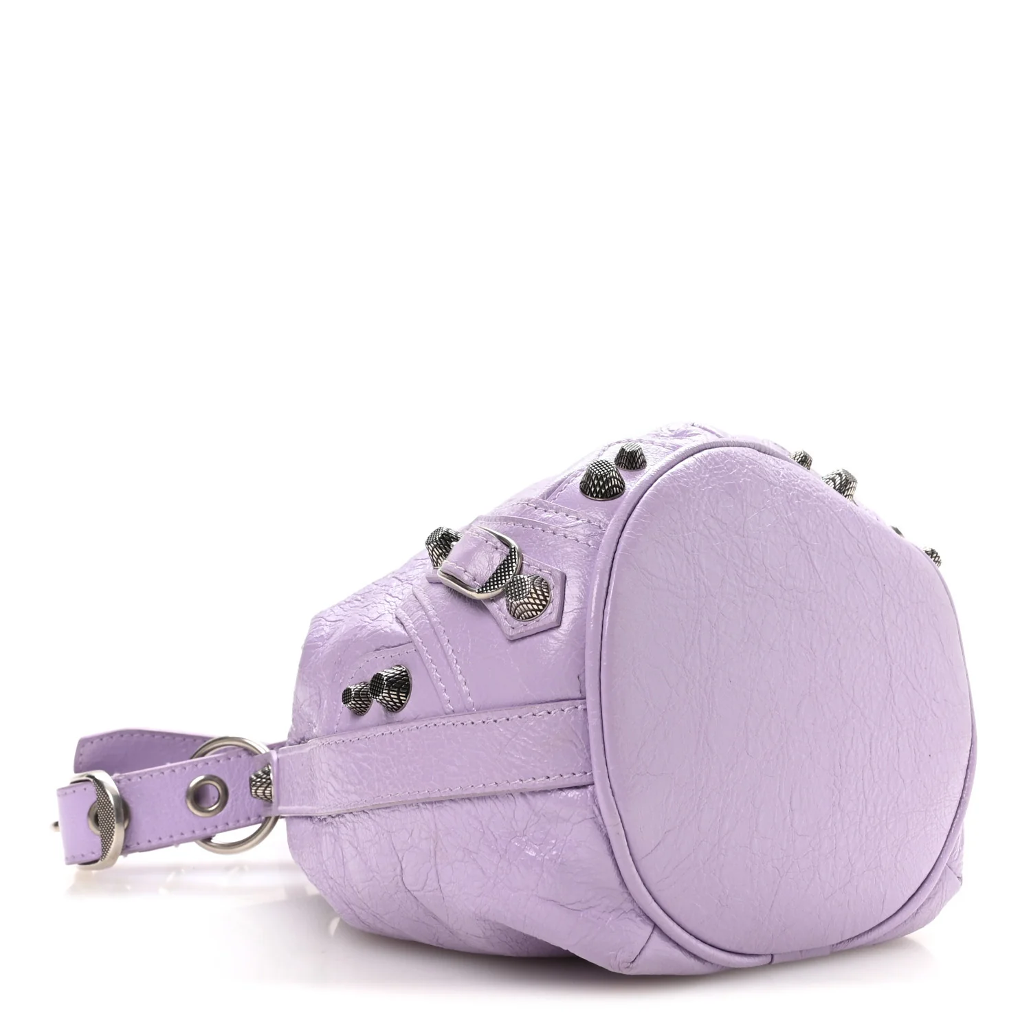 Balenciaga Agneau Arena Le Cagole Bucket Bag XS Lilac — view 4