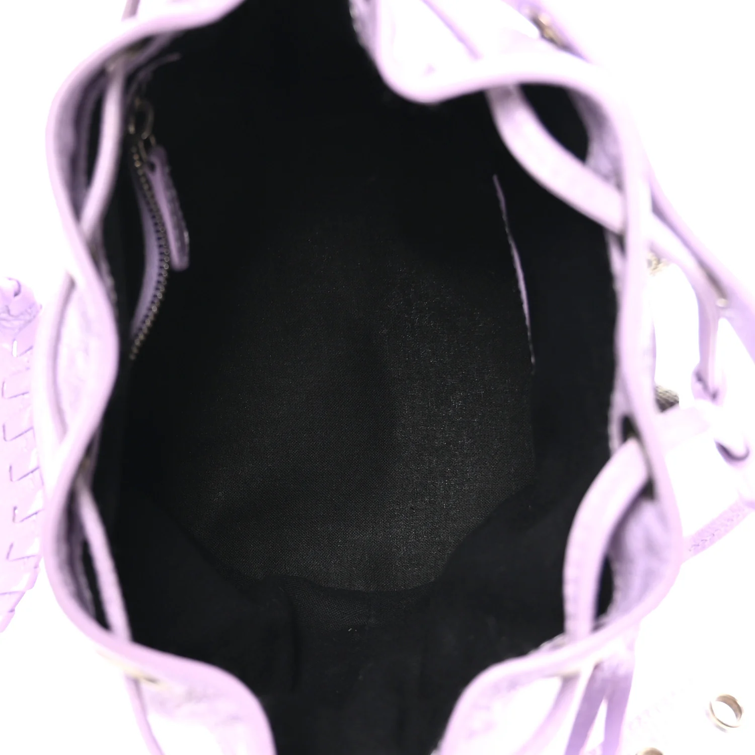 Balenciaga Agneau Arena Le Cagole Bucket Bag XS Lilac — view 5