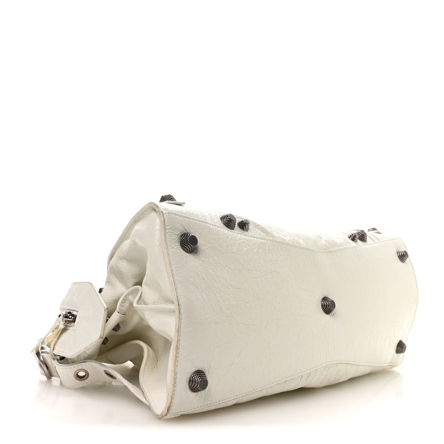 Balenciaga Agneau Arena Neo Cagole City Handbag Optic White — view 4