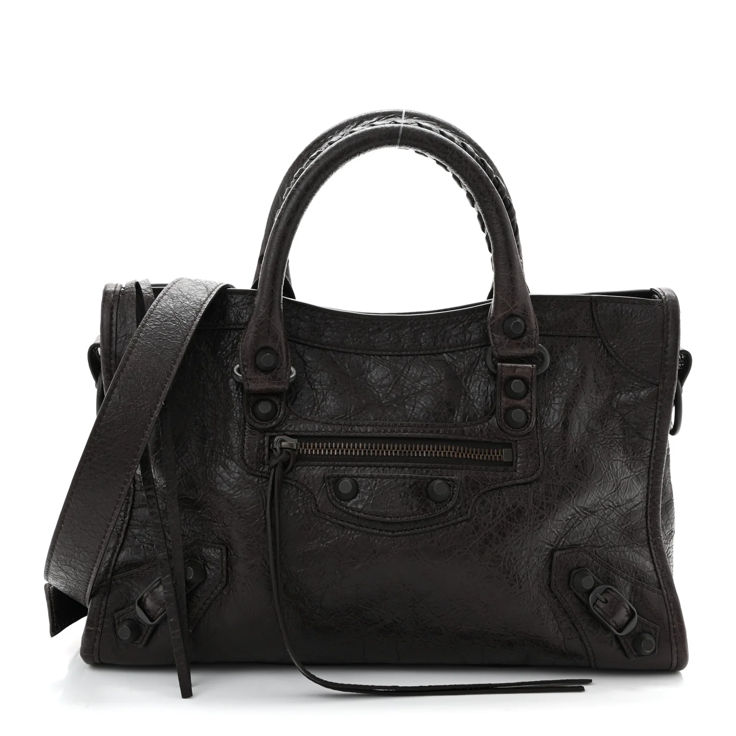 Balenciaga Agneau Arena Classic Hardware Small Le City Espresso