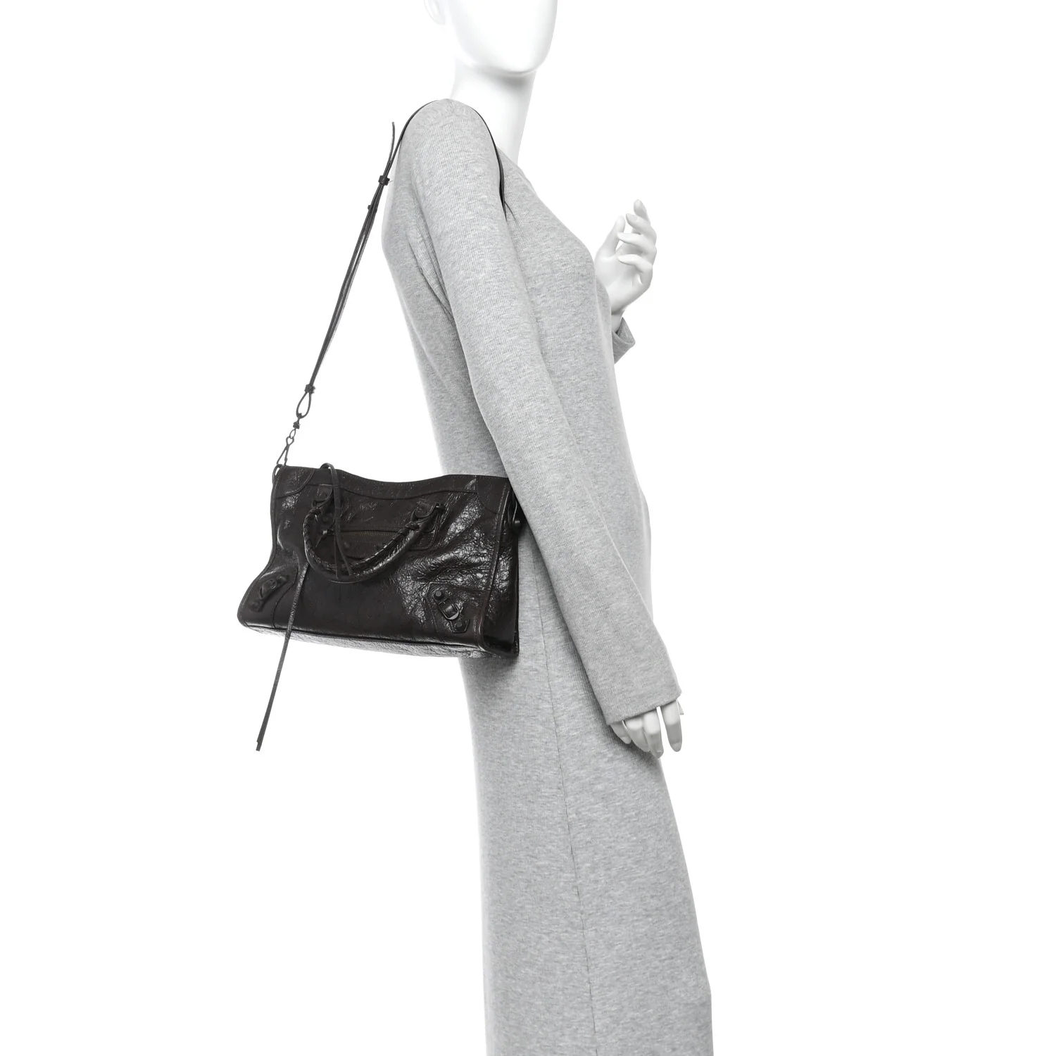 Balenciaga Agneau Arena Classic Hardware Small Le City Espresso — view 2