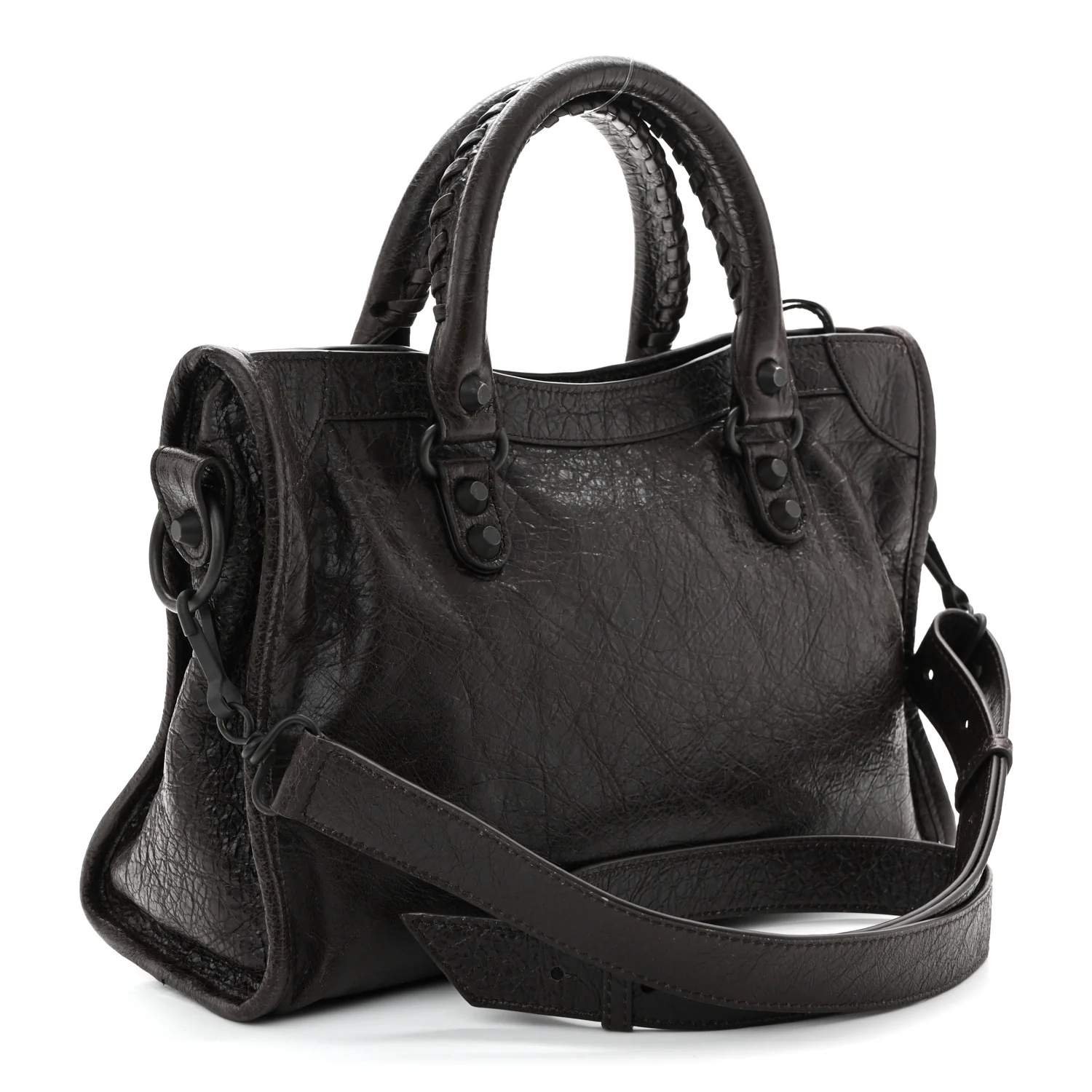 Balenciaga Agneau Arena Classic Hardware Small Le City Espresso — view 3