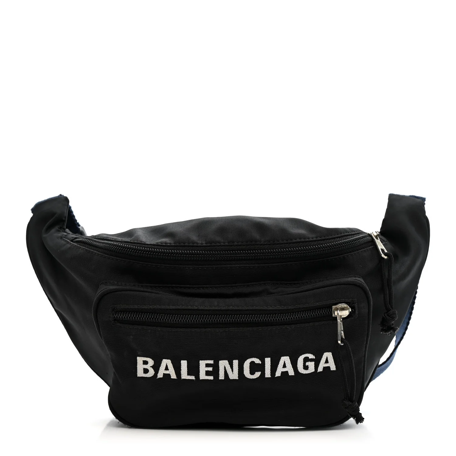 Recycled Sport Nylon Logo Embroidered Wheel Beltpack Black