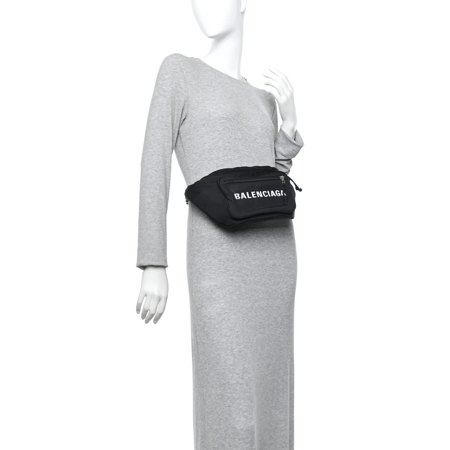 Recycled Sport Nylon Logo Embroidered Wheel Beltpack Black — view 2