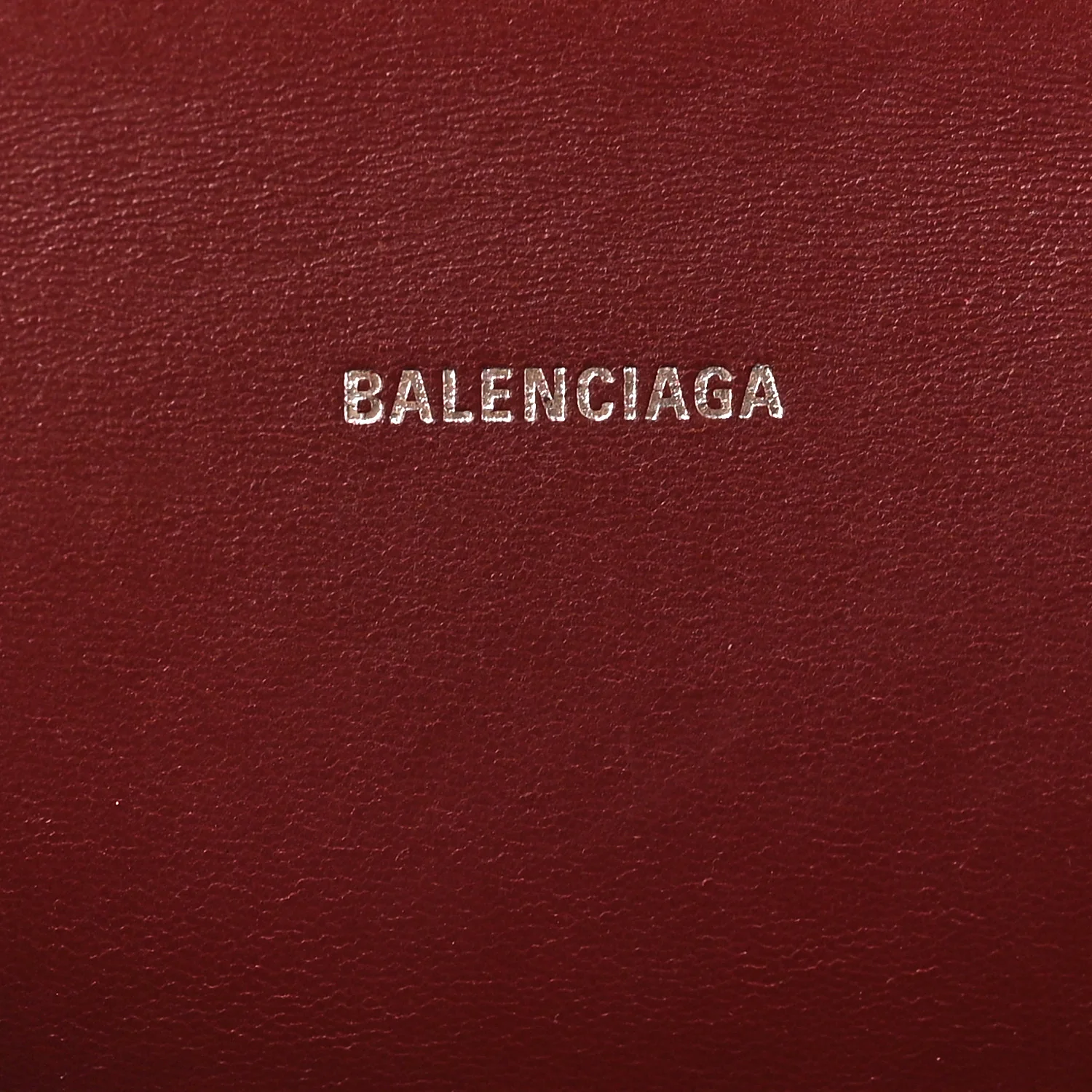 Balenciaga Crocodile Embossed Calfskin Graffiti Hourglass Top Handle Bag XS Dark Red White — view 5