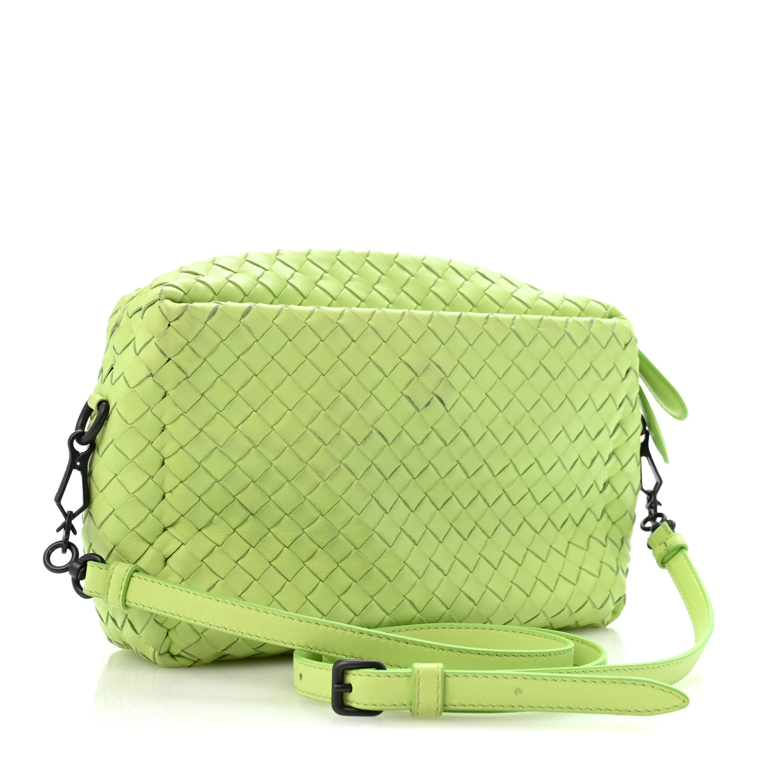 Bottega Veneta Nappa Intrecciato Small Camera Bag Acid Kiwi — view 3