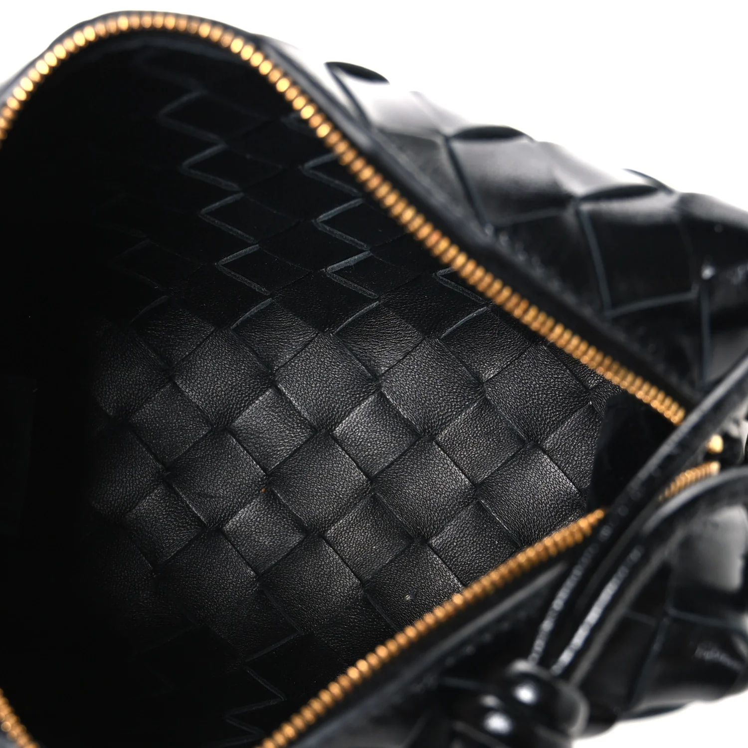 Bottega Veneta Polished Nappa Intrecciato Metallic Knot Mini Loop Camera Bag Black — view 5