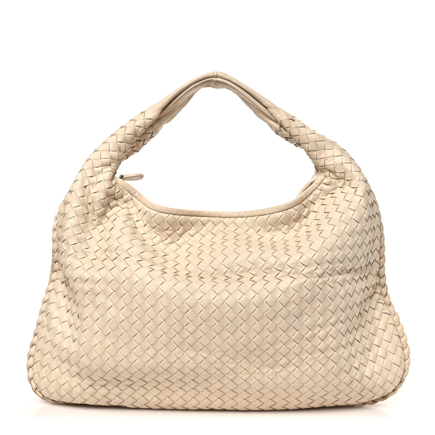 Bottega Veneta Nappa Intrecciato Large Belly Veneta Hobo White