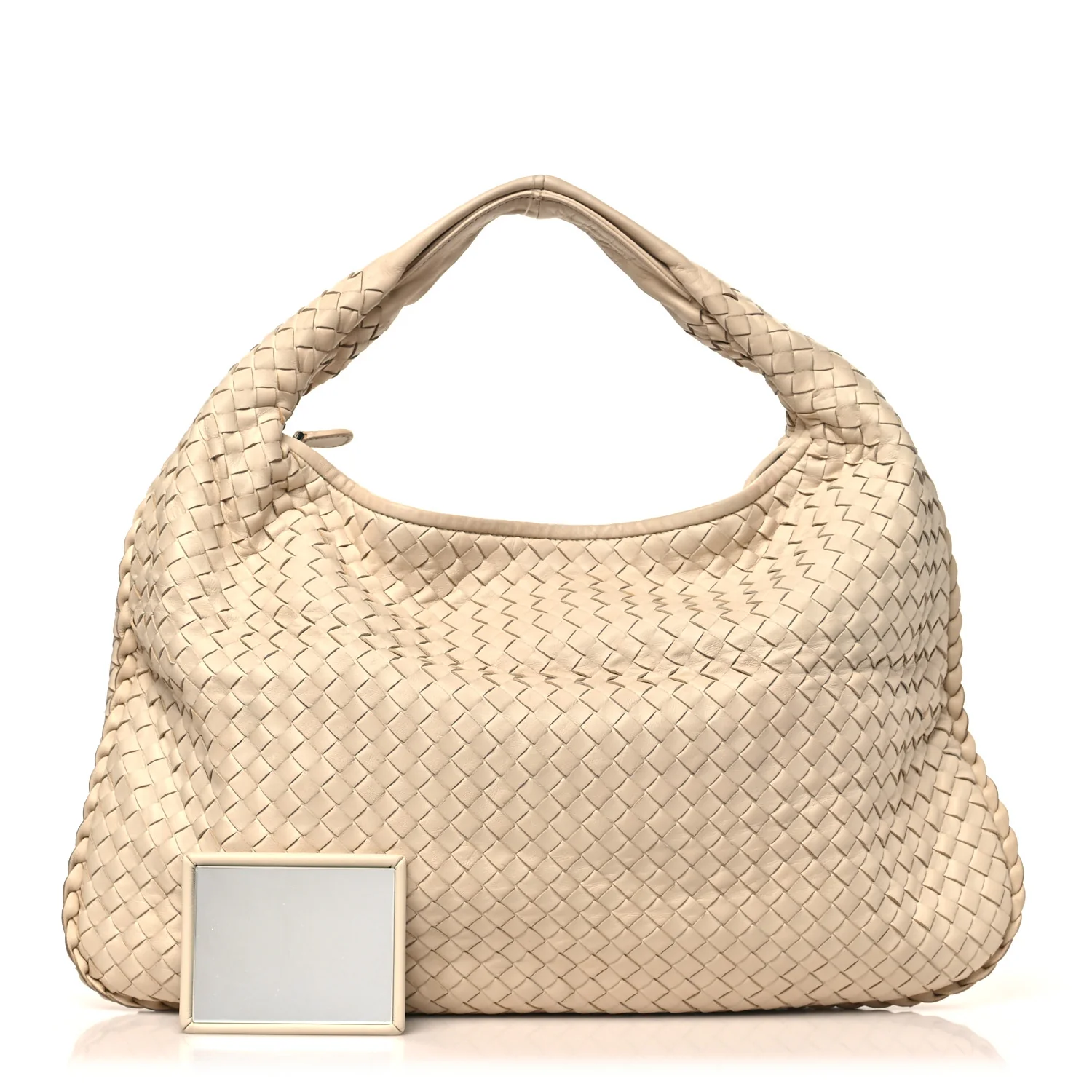 Bottega Veneta Nappa Intrecciato Large Belly Veneta Hobo White — view 2