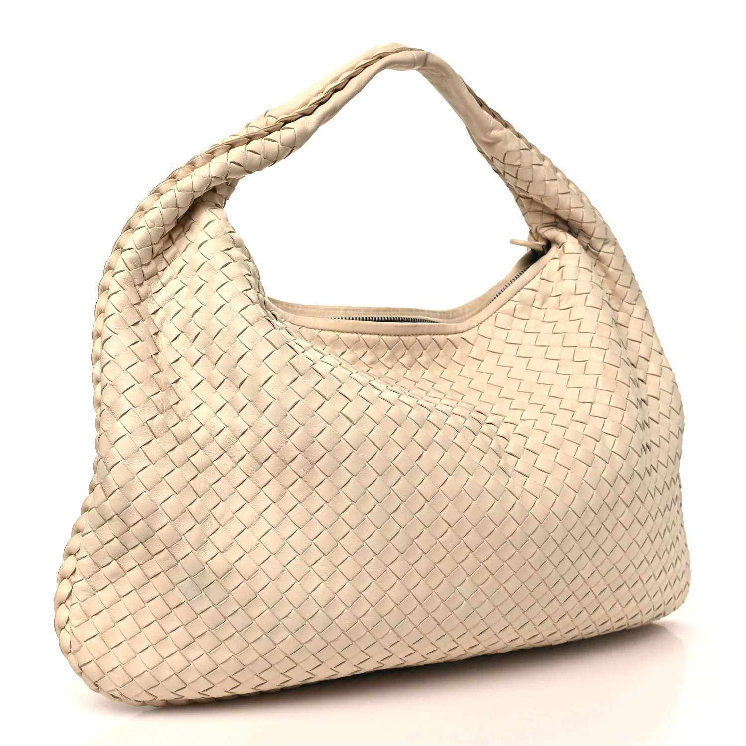Bottega Veneta Nappa Intrecciato Large Belly Veneta Hobo White — view 3