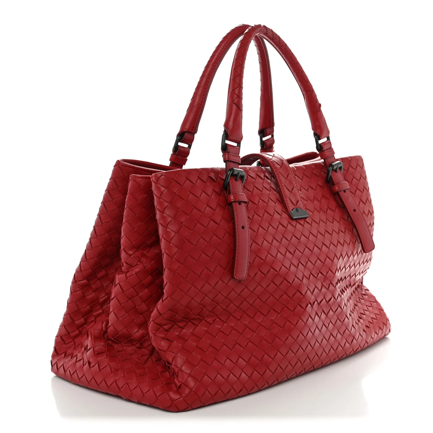 Bottega Veneta Light Calf Intrecciato Medium Roma Fraise — view 3
