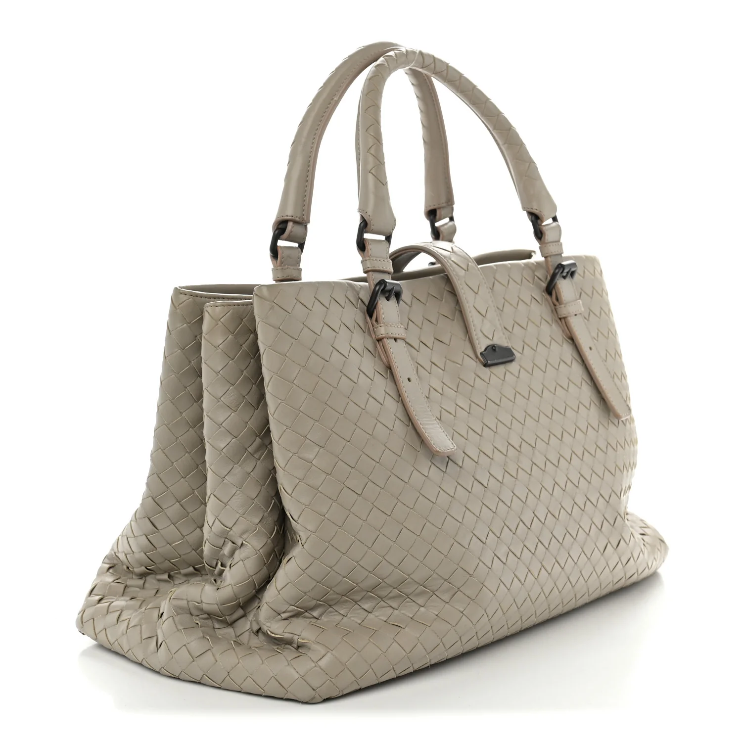 Bottega Veneta Nappa Intrecciato Large Roma Tote Fume — view 3