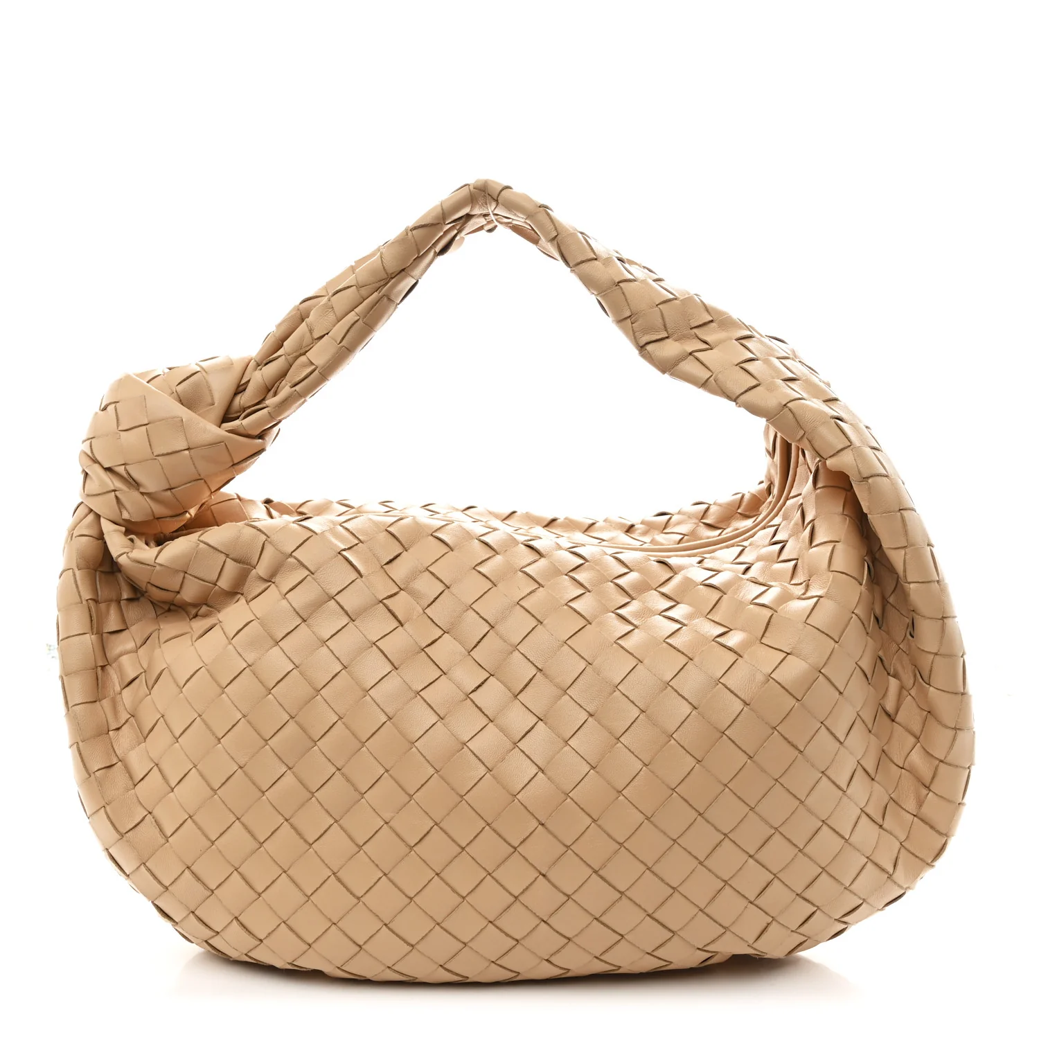 Bottega Veneta Nappa Intrecciato Small Jodie Hobo Almond