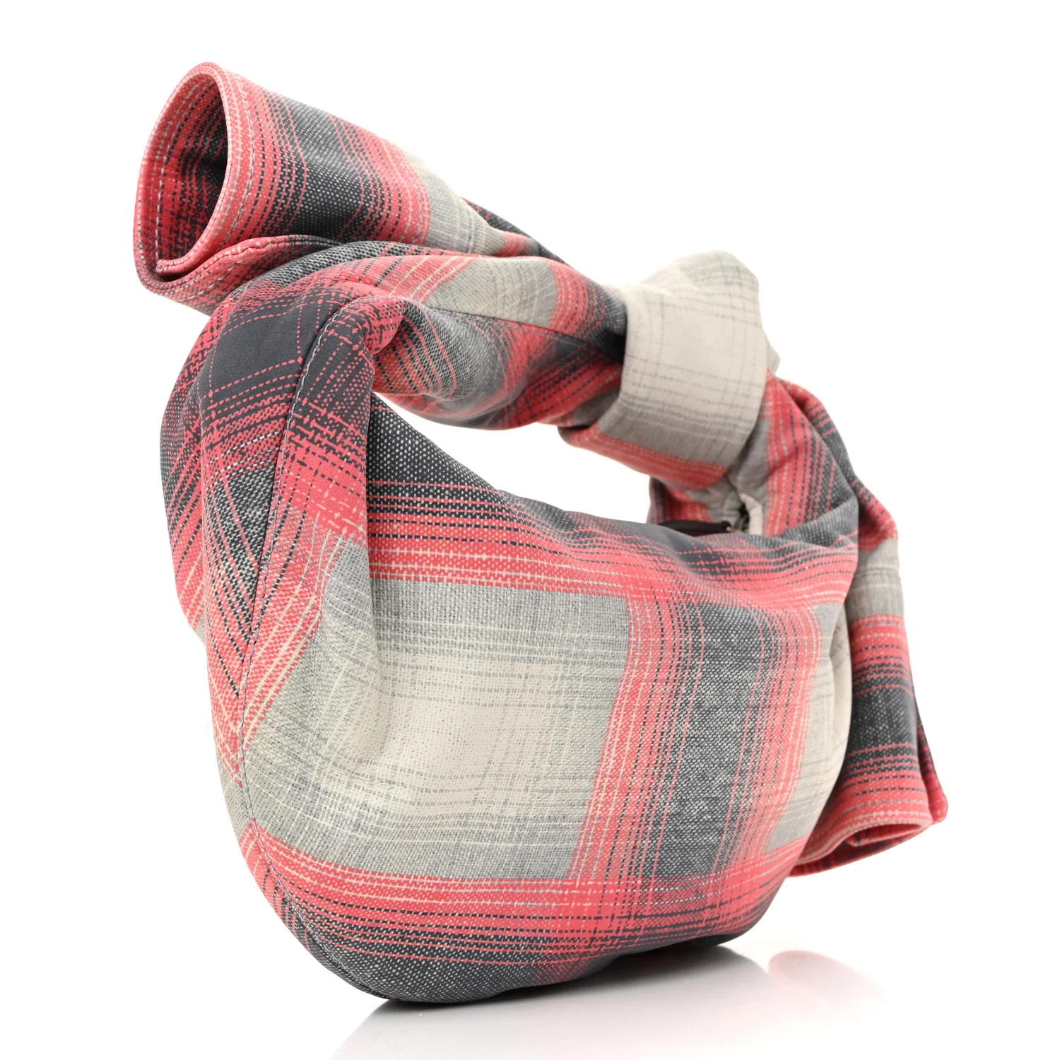Bottega Veneta Nappa Tartan Shirt Effect Mini Jodie Grey Red — view 3