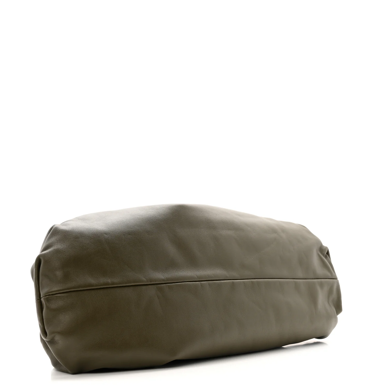 Bottega Veneta Smooth Butter Calf The Pouch Oversized Clutch Kaki Fondent — view 4