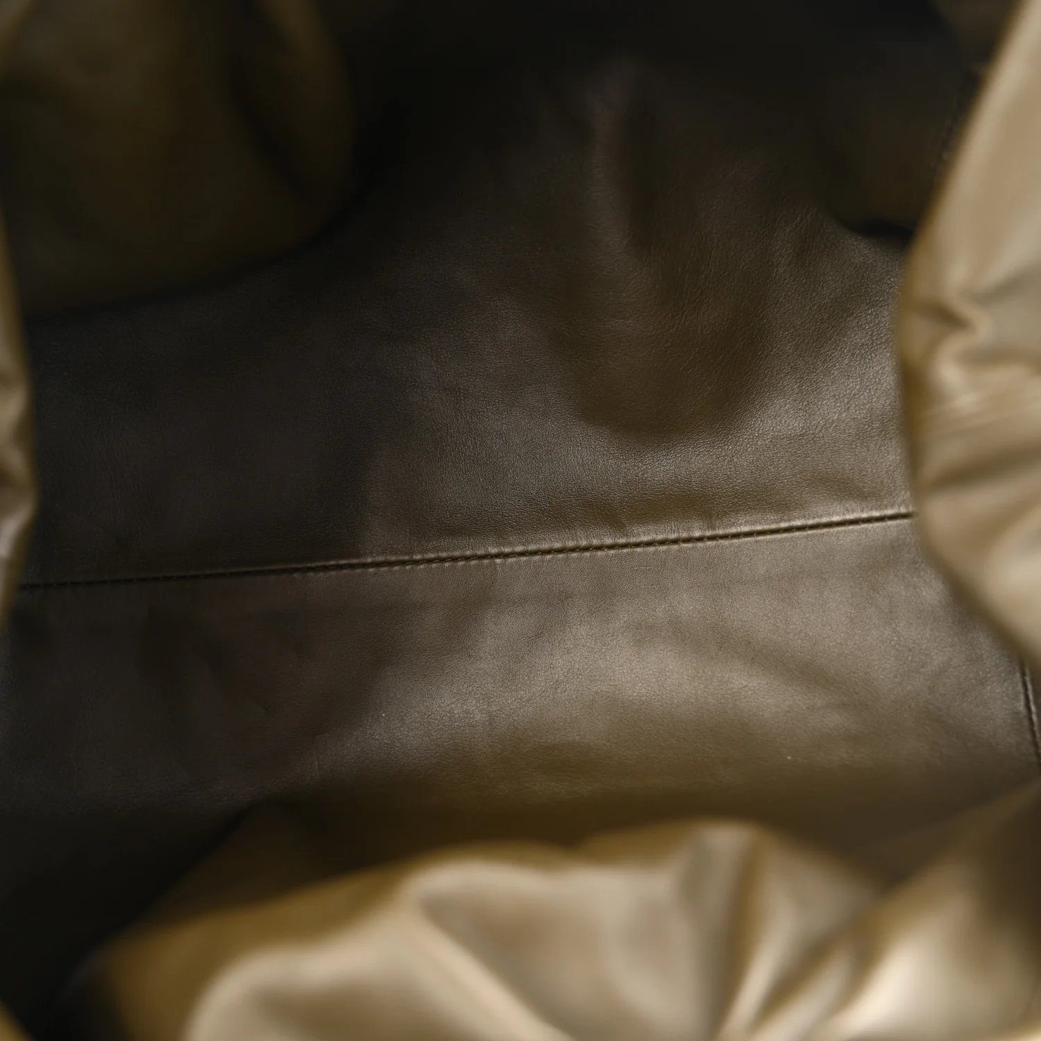 Bottega Veneta Smooth Butter Calf The Pouch Oversized Clutch Kaki Fondent — view 5