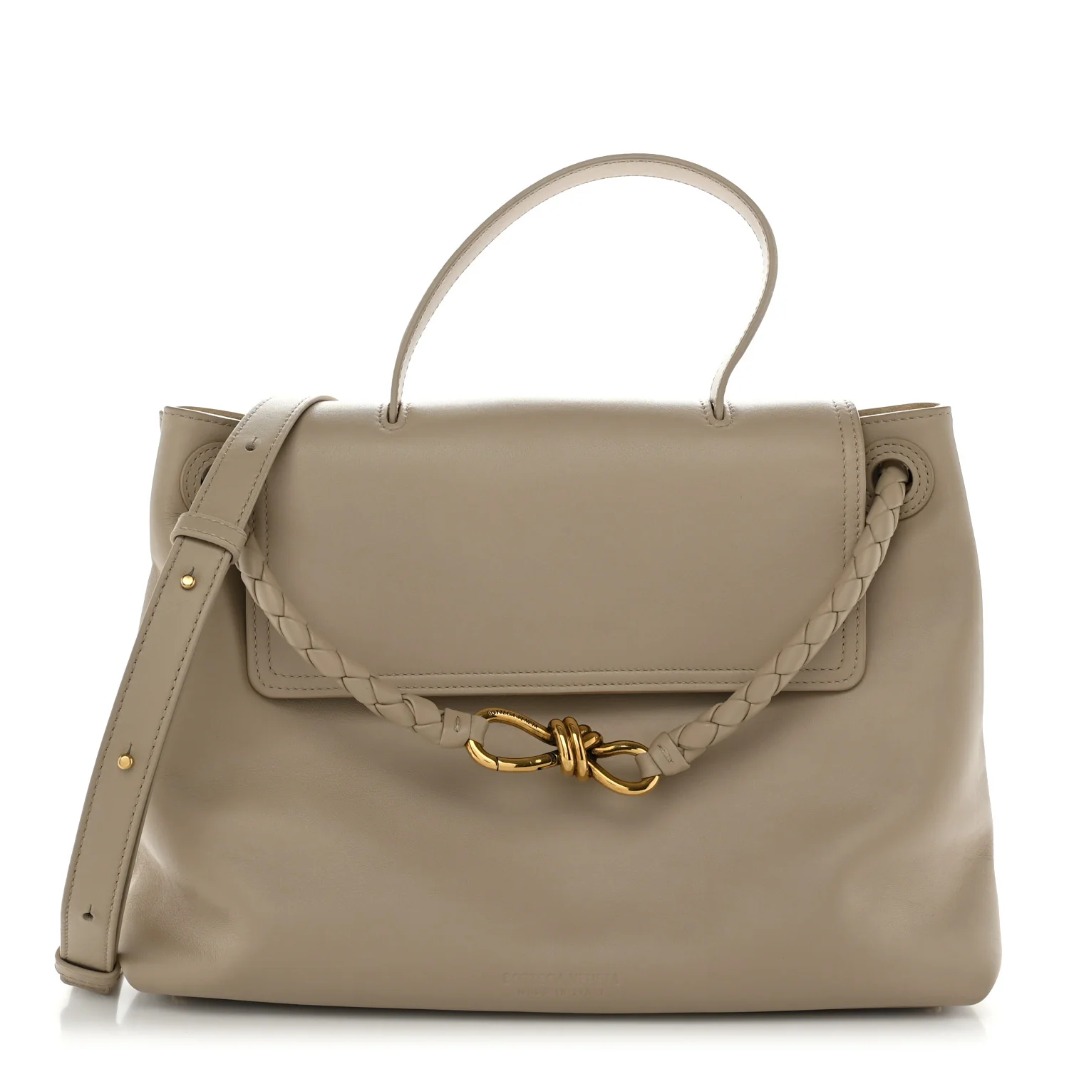 Bottega Veneta Silky Calfskin Medium Ciao Ciao Ecru