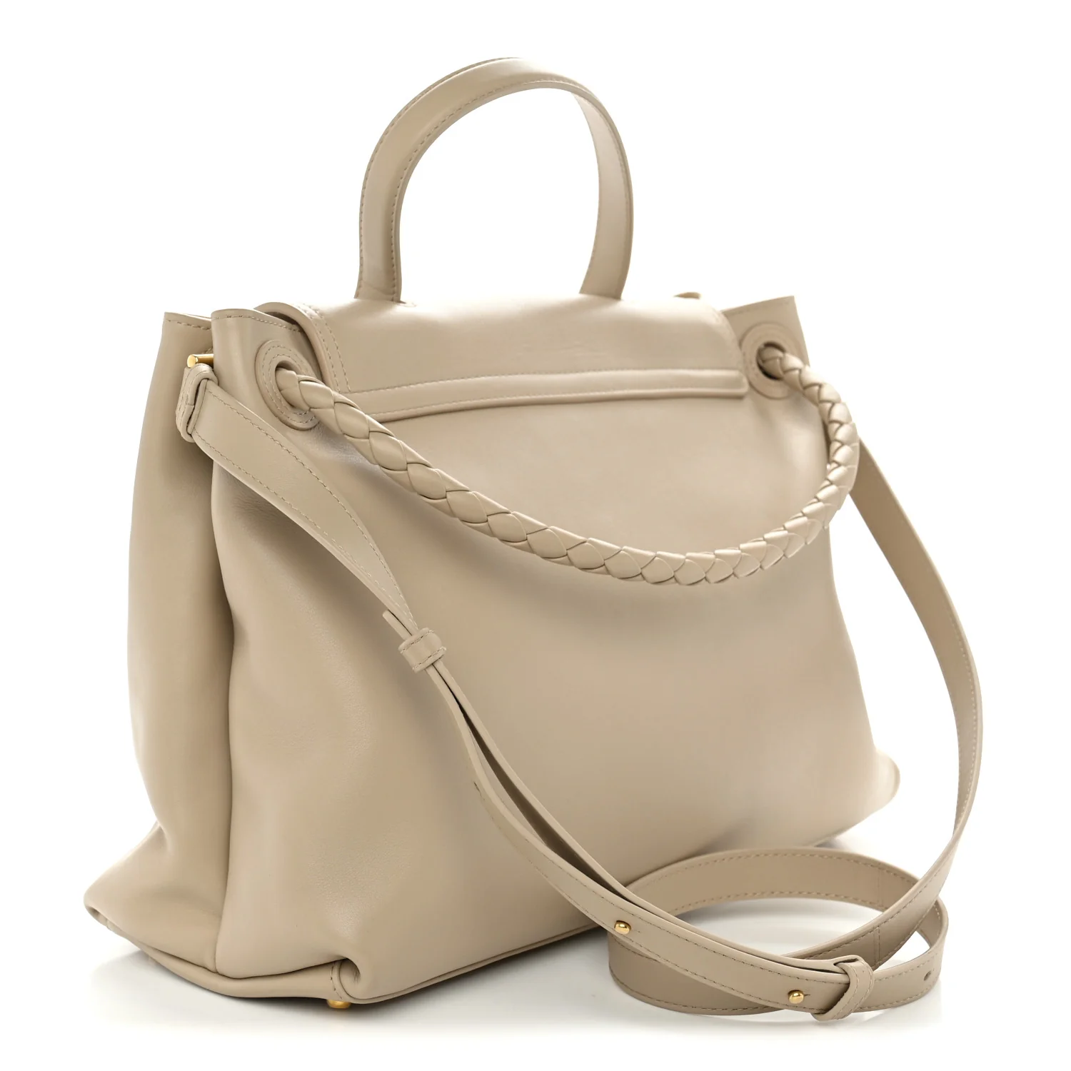 Bottega Veneta Silky Calfskin Medium Ciao Ciao Ecru — view 3