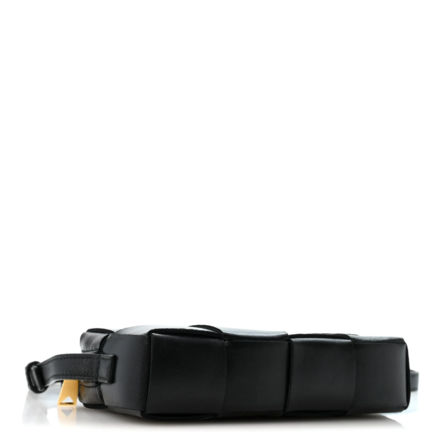 Bottega Veneta Lambskin Maxi Intreccio Cassette Phone Pouch Crossbody Bag Black — view 4