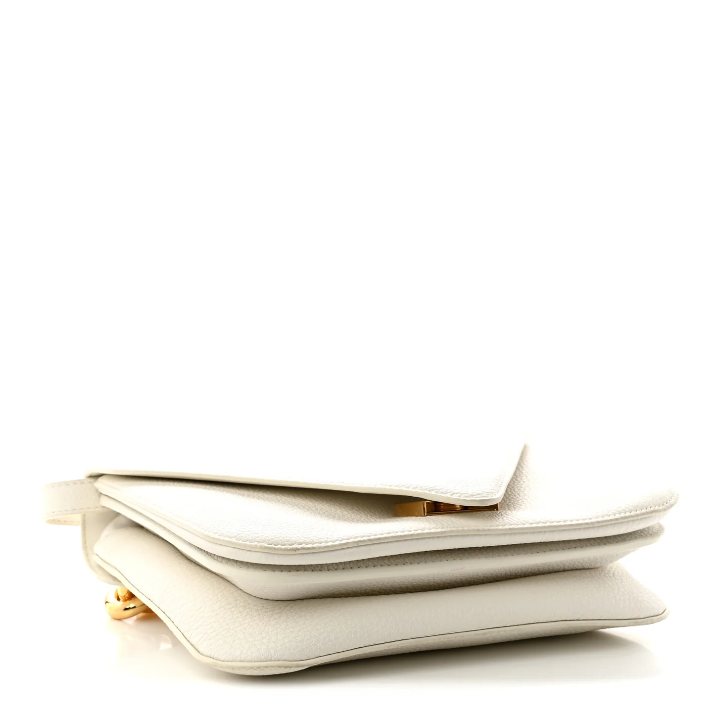Bottega Veneta Calfskin Mount Envelope Bag White — view 4